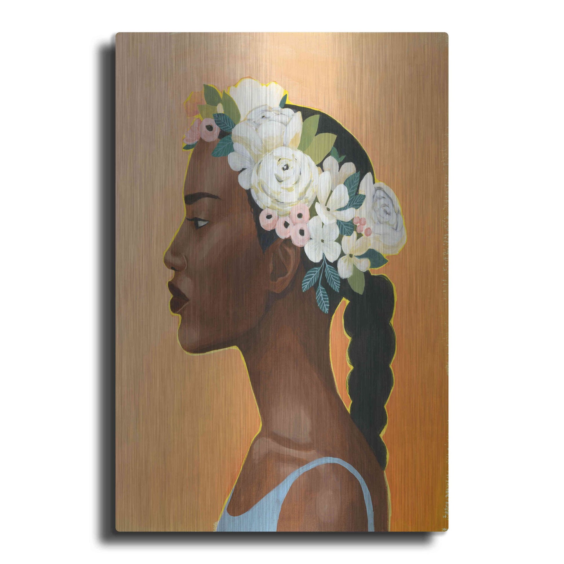 Luxe Metal Art 'Modern Laurel II' by Grace Popp, Metal Wall Art