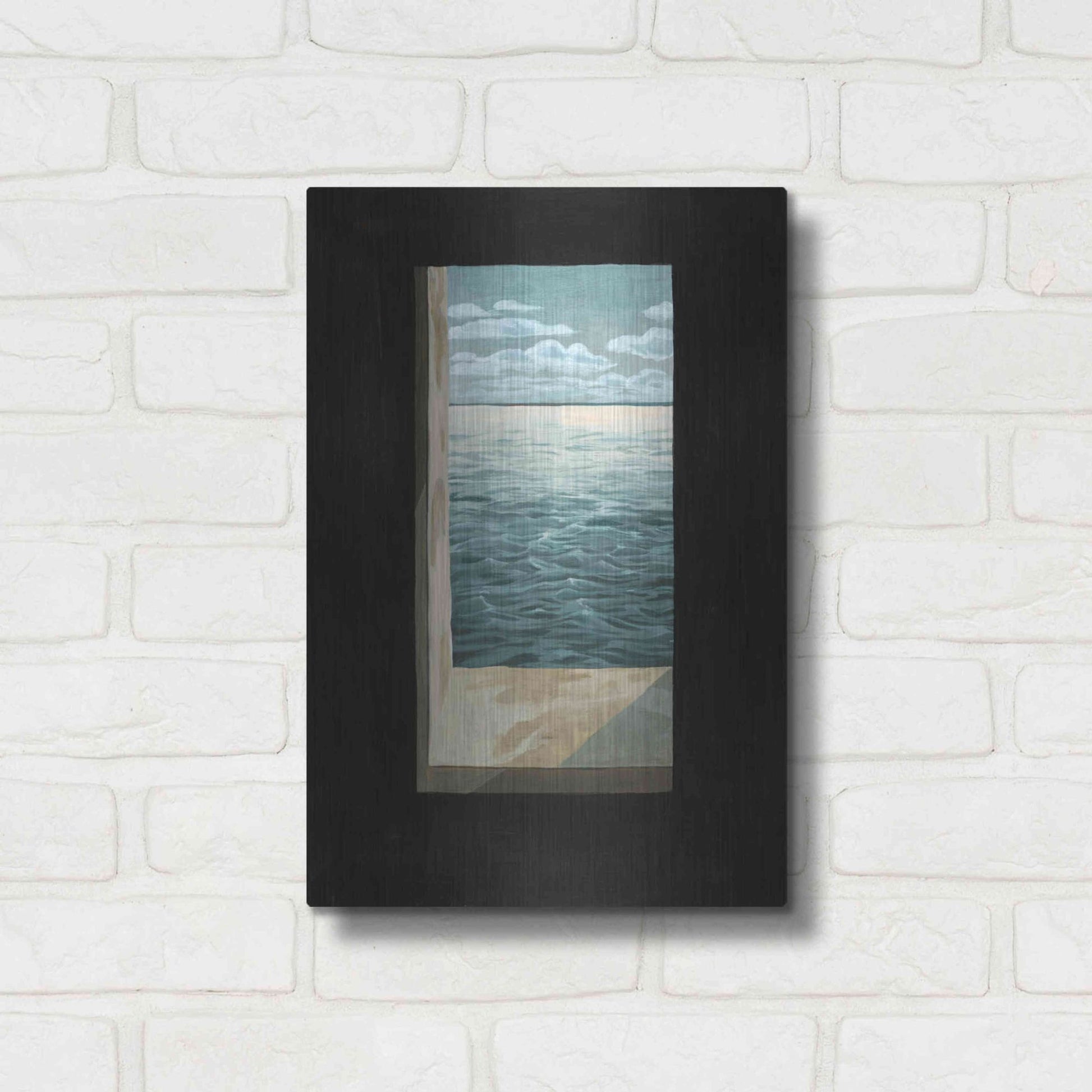 Luxe Metal Art 'Out of the Lighthouse I' by Grace Popp, Metal Wall Art,12x16