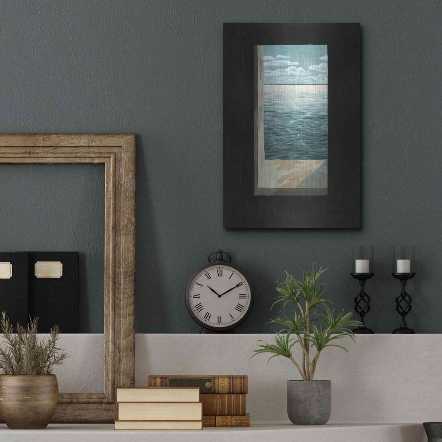 Luxe Metal Art 'Out of the Lighthouse I' by Grace Popp, Metal Wall Art,12x16