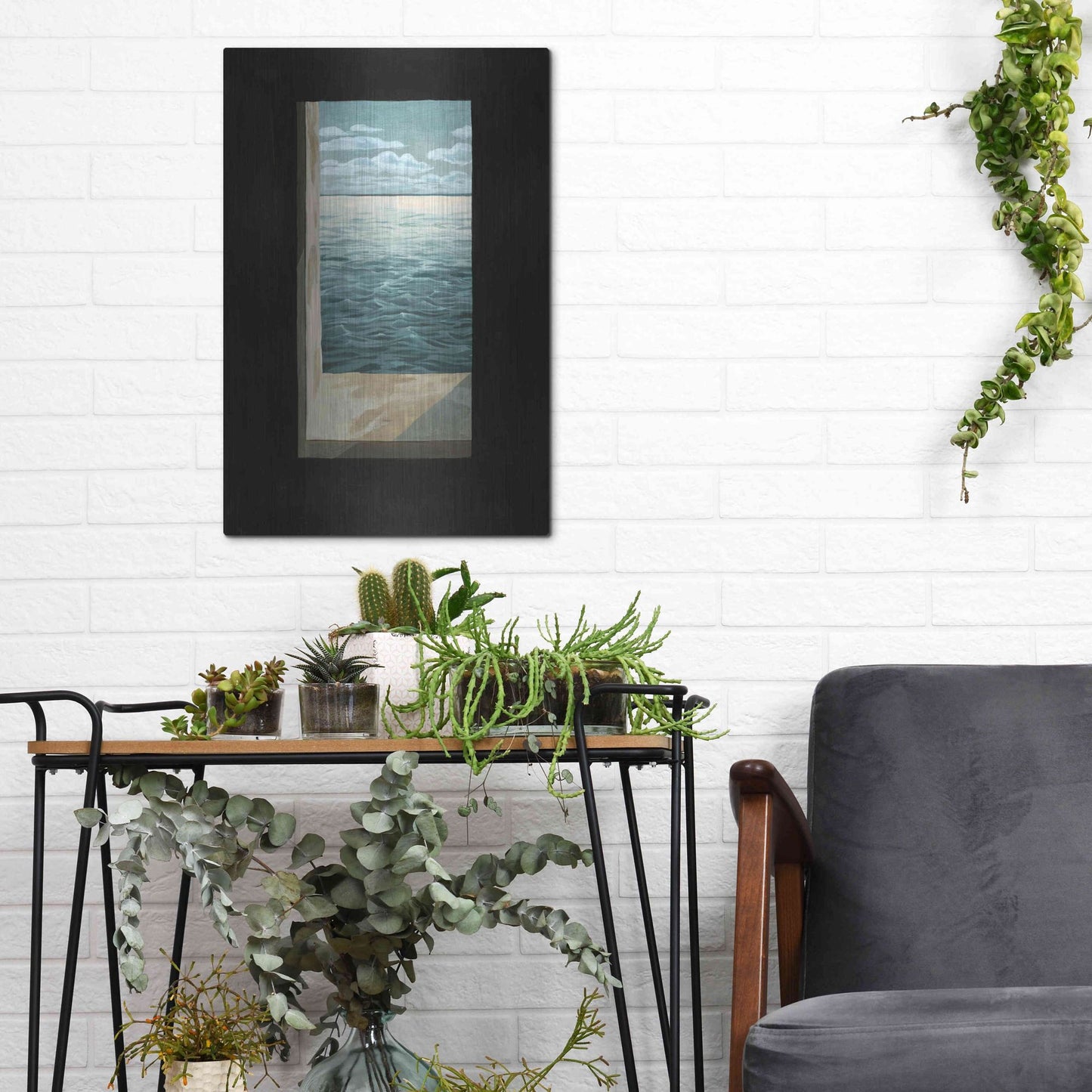 Luxe Metal Art 'Out of the Lighthouse I' by Grace Popp, Metal Wall Art,12x16