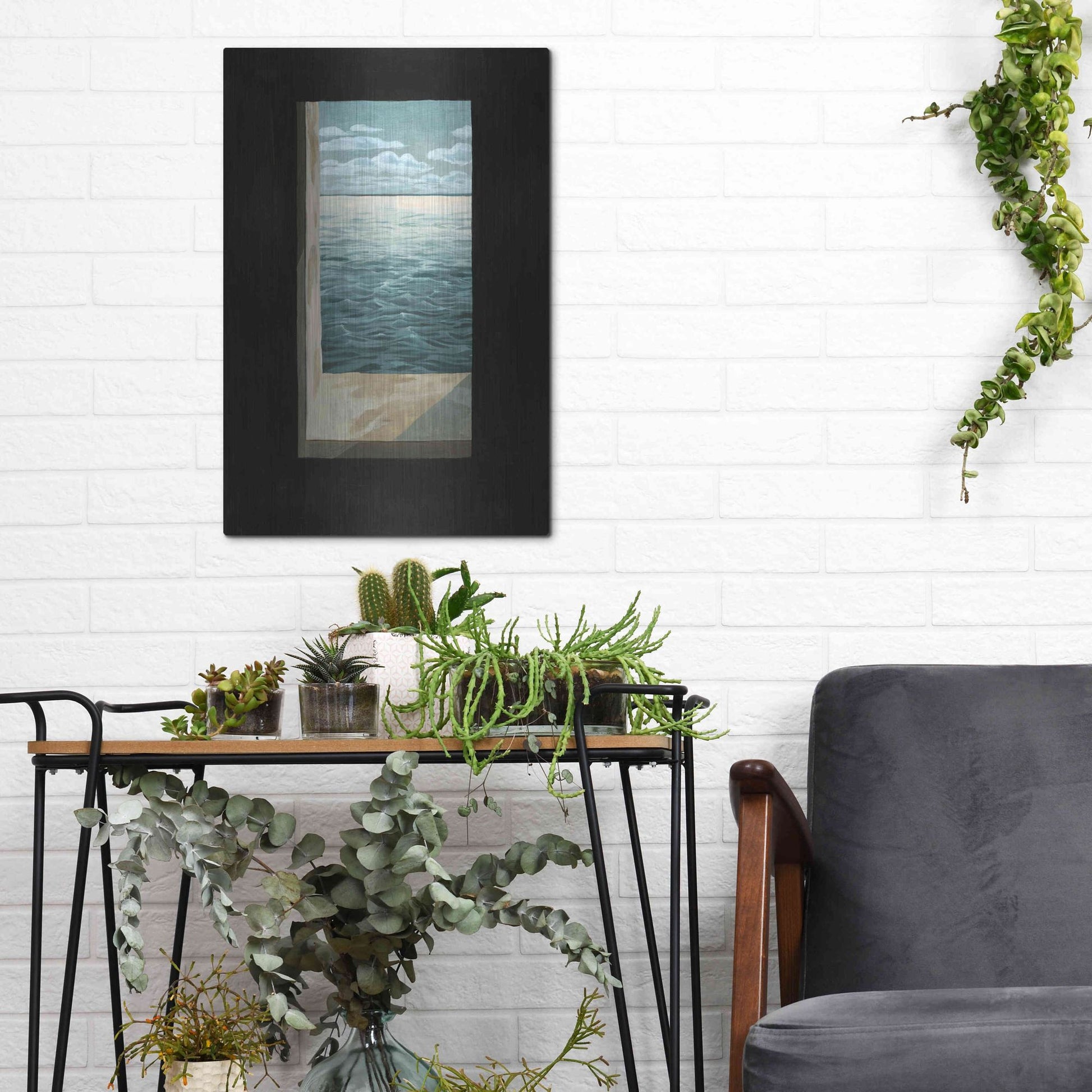 Luxe Metal Art 'Out of the Lighthouse I' by Grace Popp, Metal Wall Art,12x16