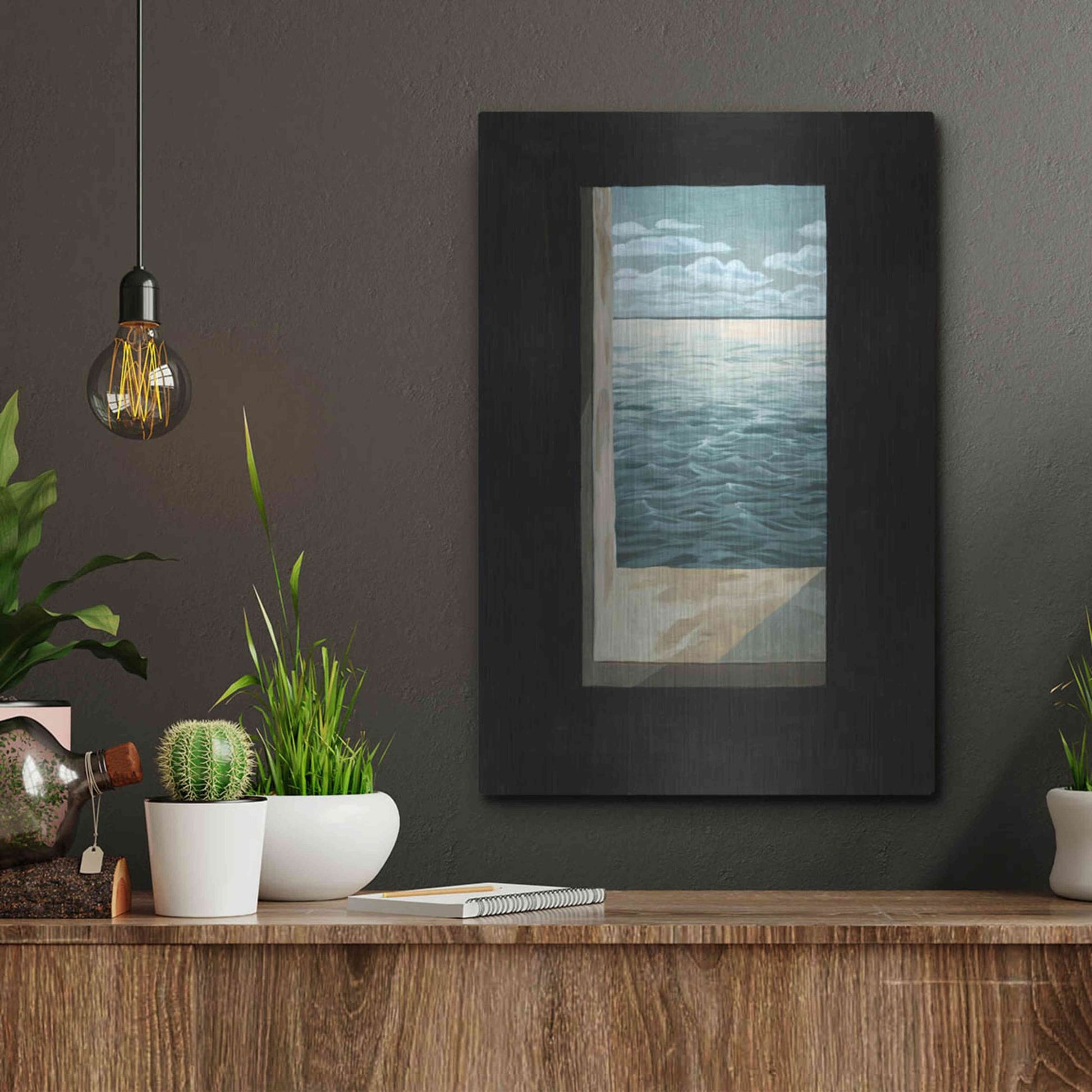 Luxe Metal Art 'Out of the Lighthouse I' by Grace Popp, Metal Wall Art,12x16