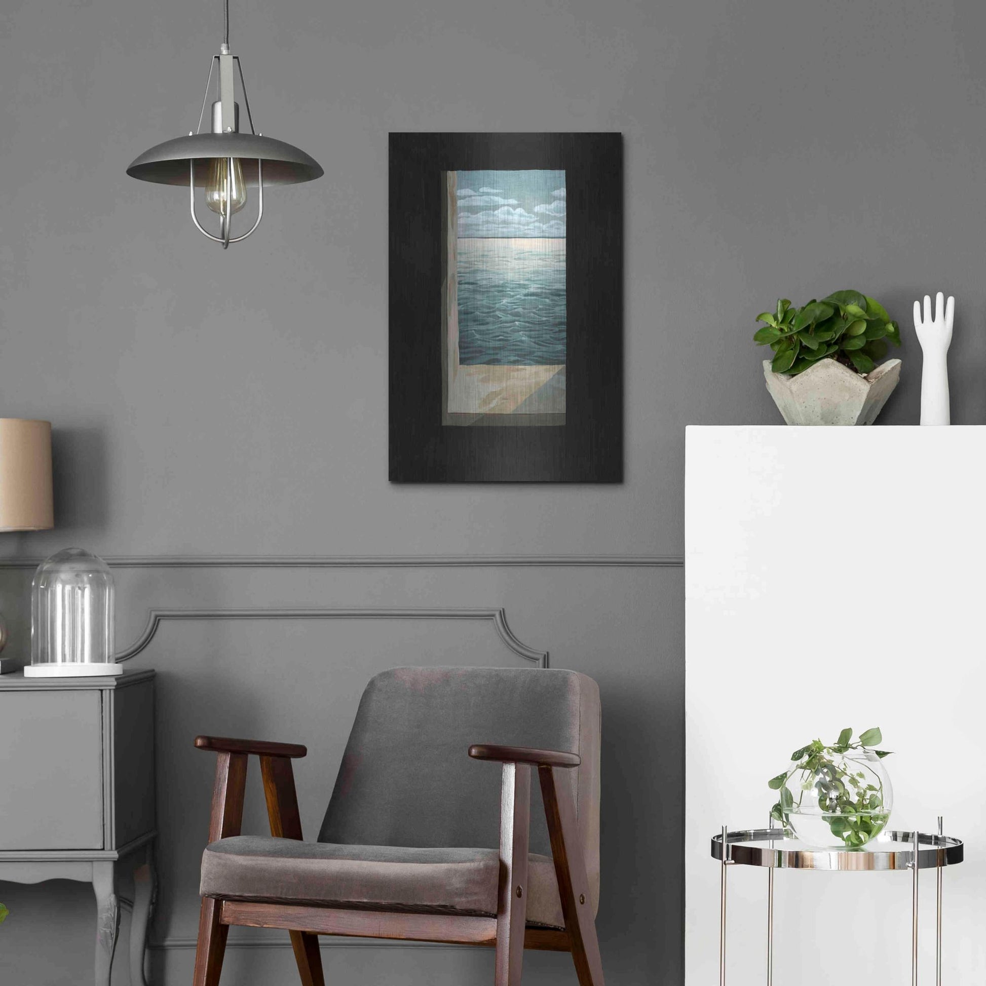 Luxe Metal Art 'Out of the Lighthouse I' by Grace Popp, Metal Wall Art,16x24