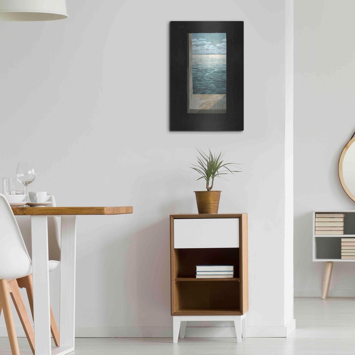 Luxe Metal Art 'Out of the Lighthouse I' by Grace Popp, Metal Wall Art,16x24