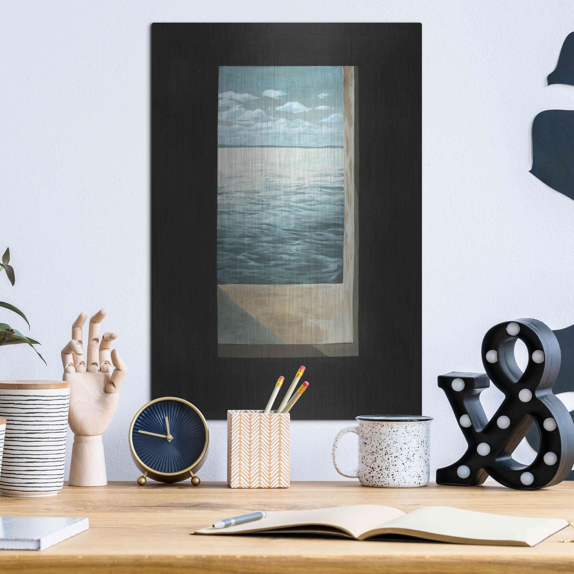 Luxe Metal Art 'Out of the Lighthouse II' by Grace Popp, Metal Wall Art,12x16
