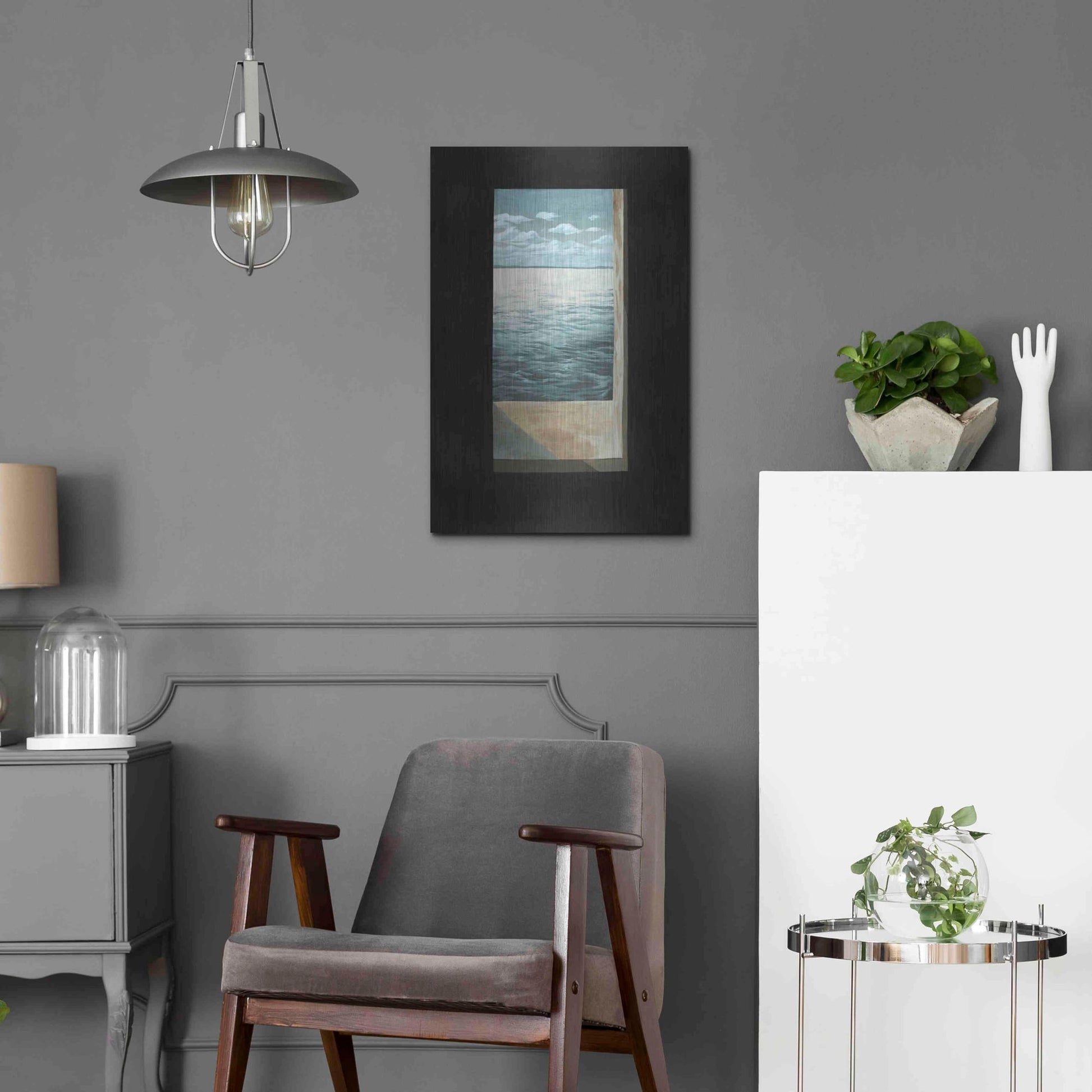 Luxe Metal Art 'Out of the Lighthouse II' by Grace Popp, Metal Wall Art,16x24