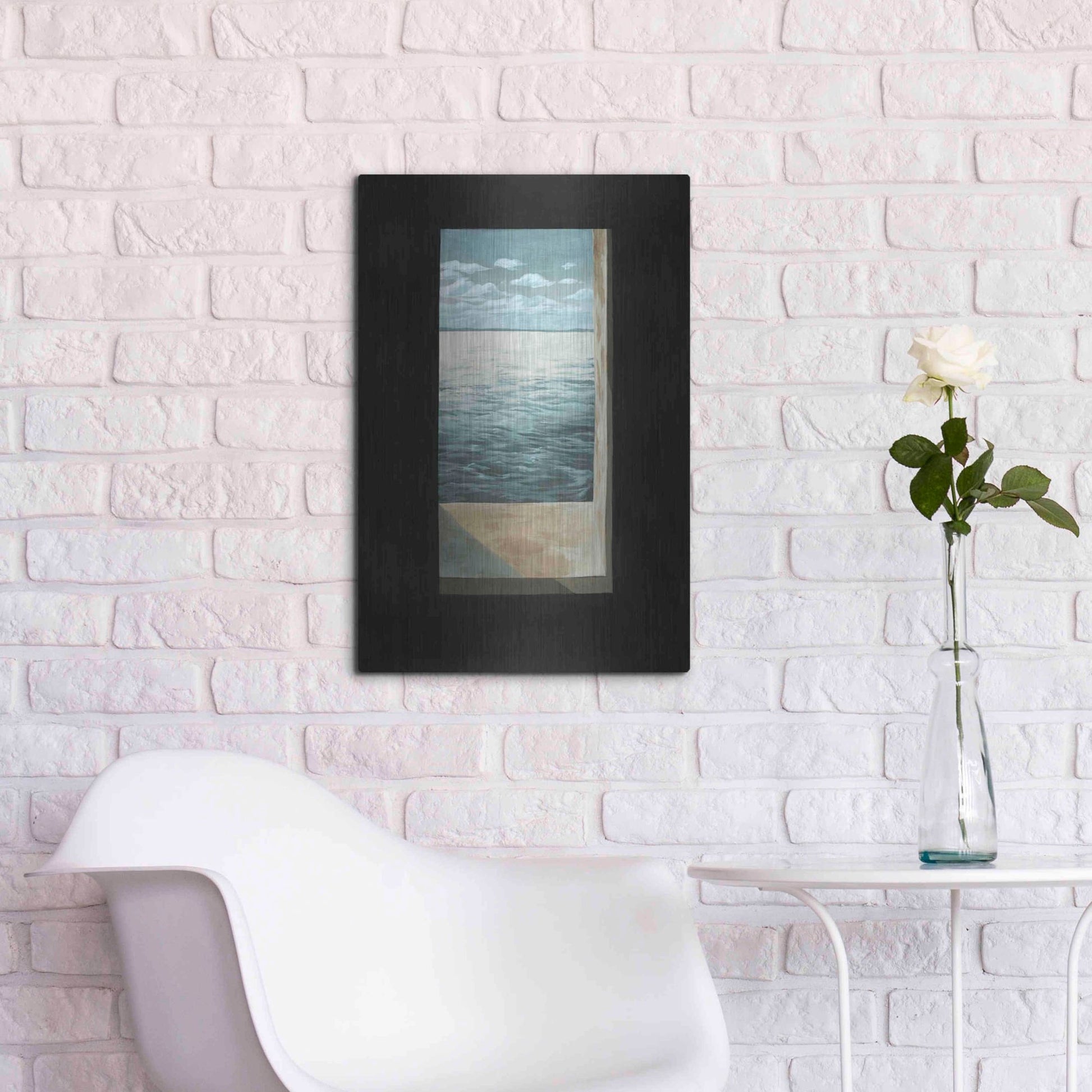 Luxe Metal Art 'Out of the Lighthouse II' by Grace Popp, Metal Wall Art,16x24