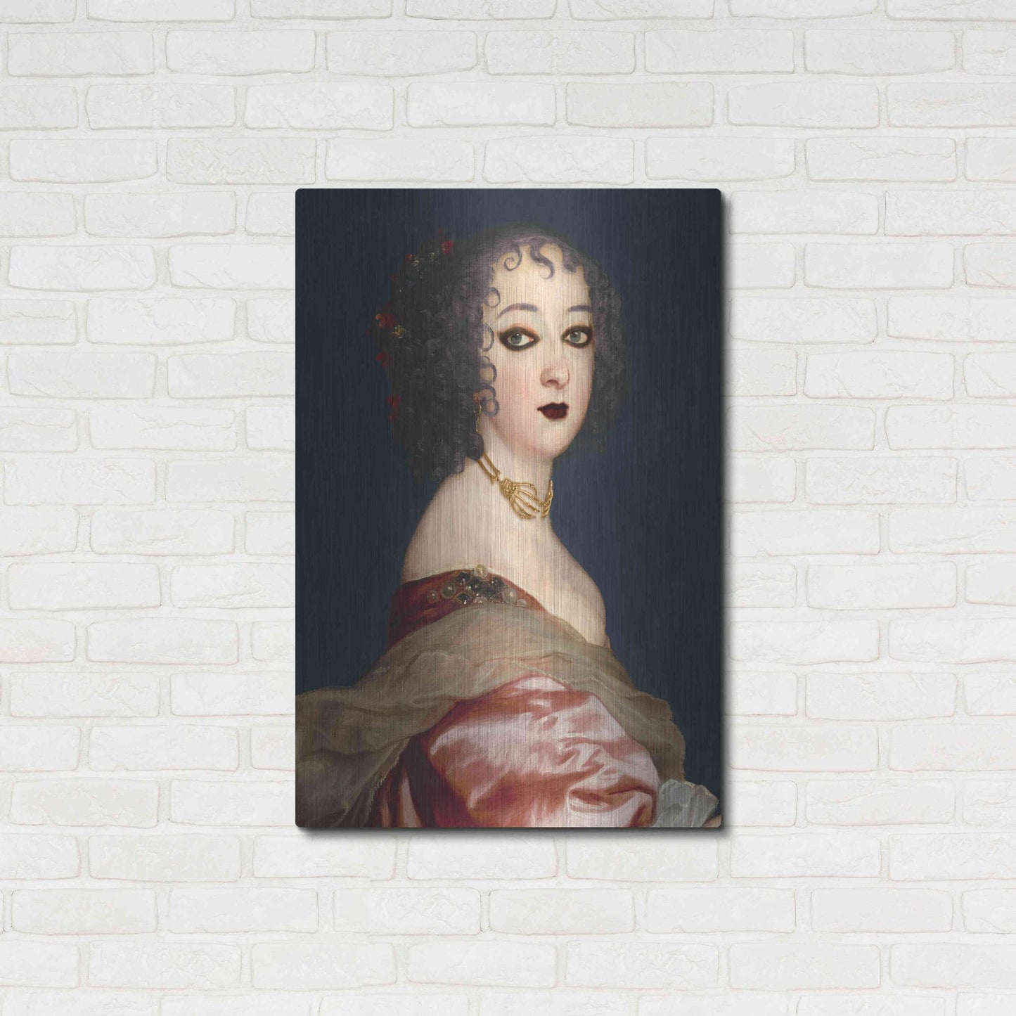 Luxe Metal Art 'Gothic Jane II' by Grace Popp, Metal Wall Art,24x36