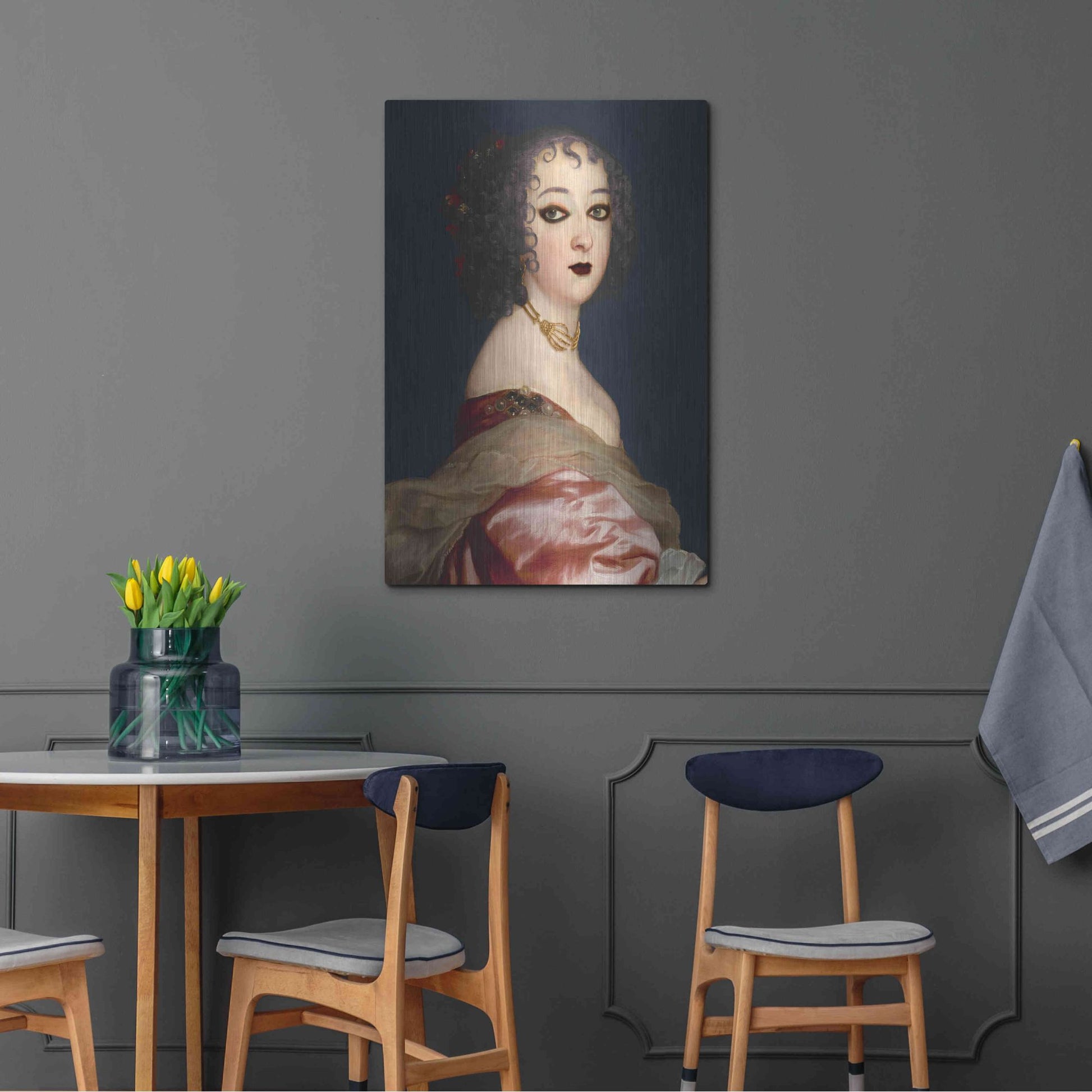 Luxe Metal Art 'Gothic Jane II' by Grace Popp, Metal Wall Art,24x36