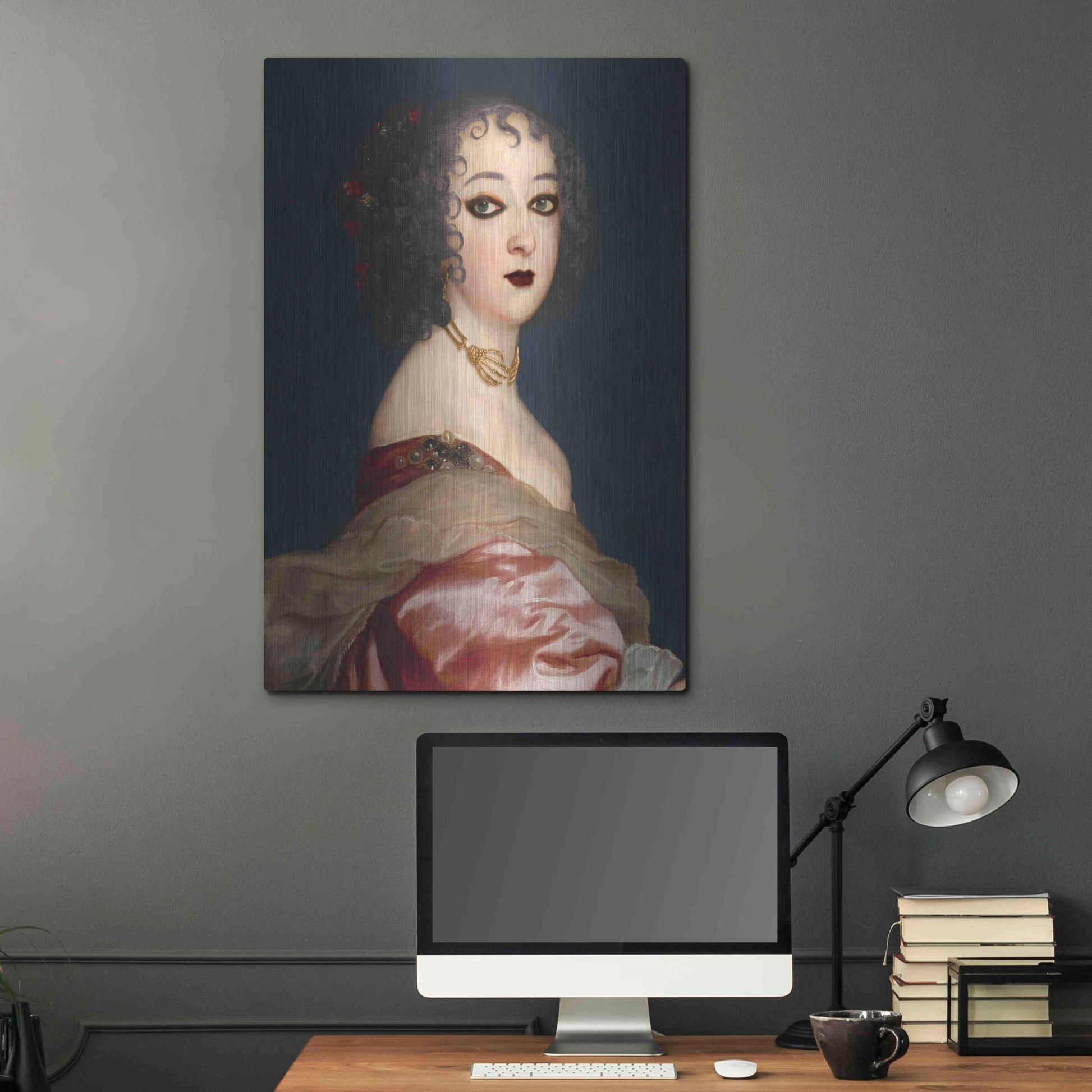 Luxe Metal Art 'Gothic Jane II' by Grace Popp, Metal Wall Art,24x36