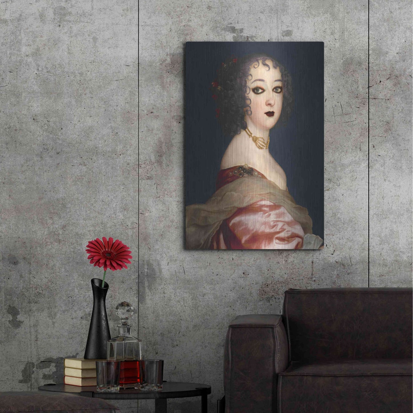 Luxe Metal Art 'Gothic Jane II' by Grace Popp, Metal Wall Art,24x36
