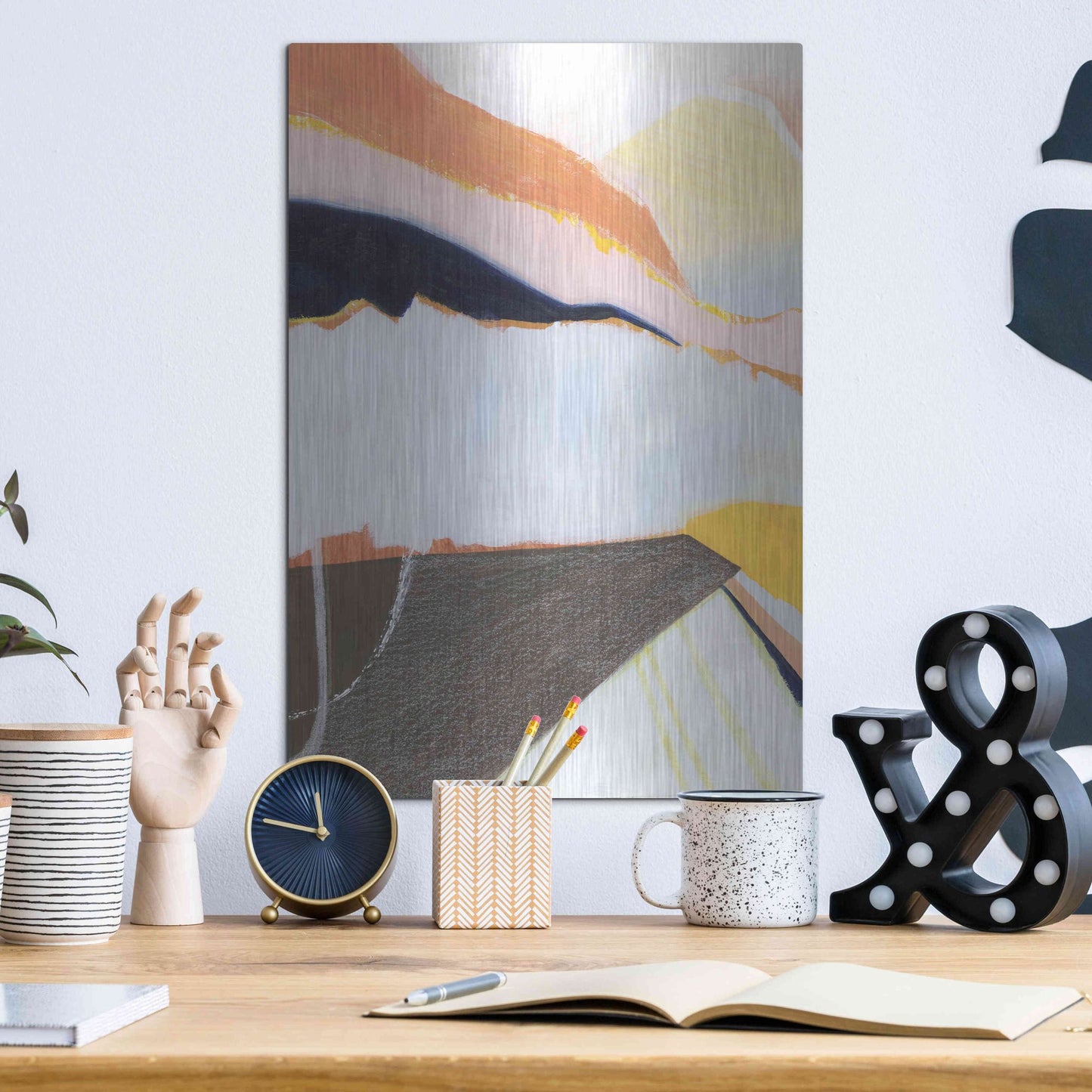 Luxe Metal Art 'Desert Candy I' by Grace Popp, Metal Wall Art,12x16