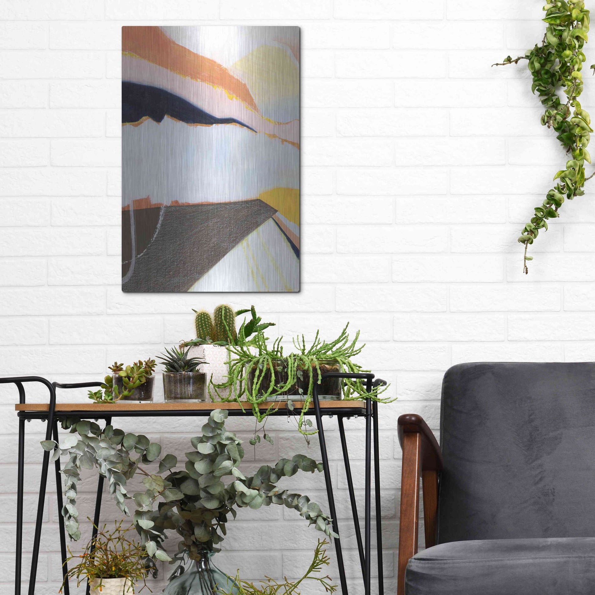 Luxe Metal Art 'Desert Candy I' by Grace Popp, Metal Wall Art,12x16