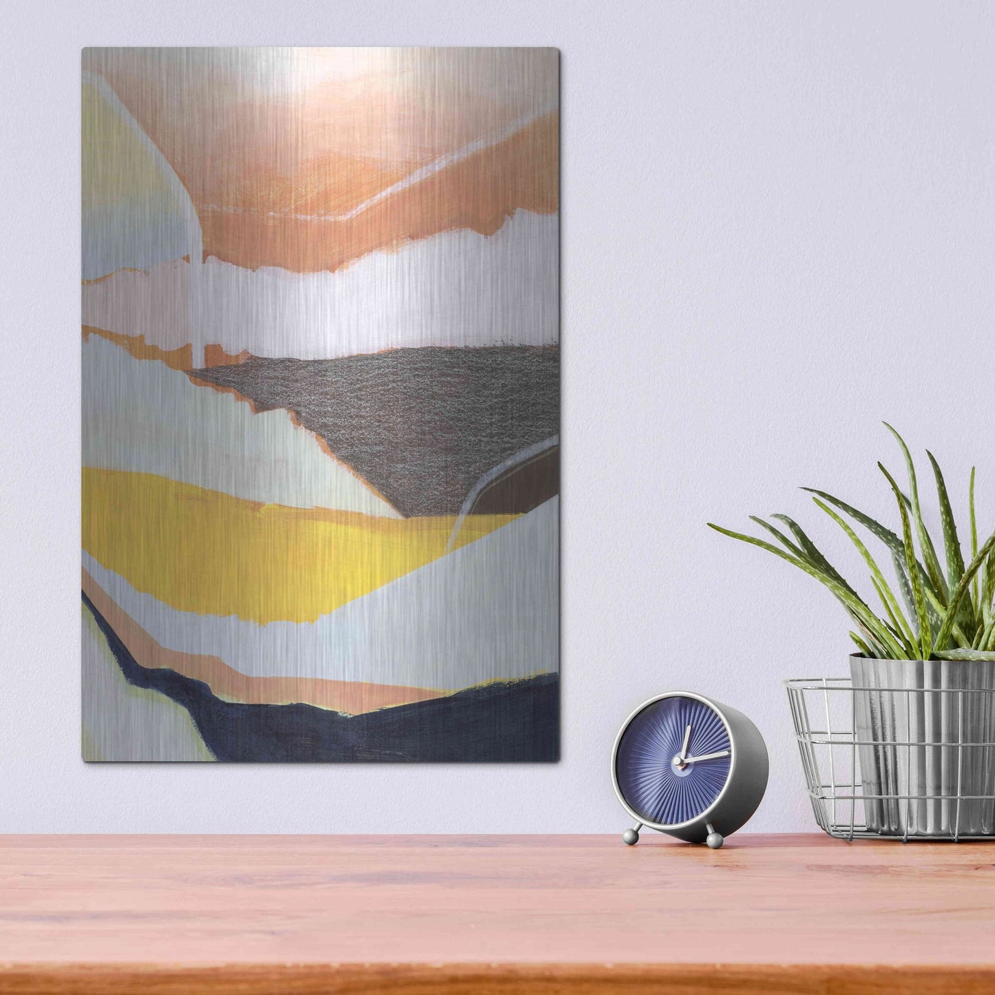 Luxe Metal Art 'Desert Candy II' by Grace Popp, Metal Wall Art,12x16