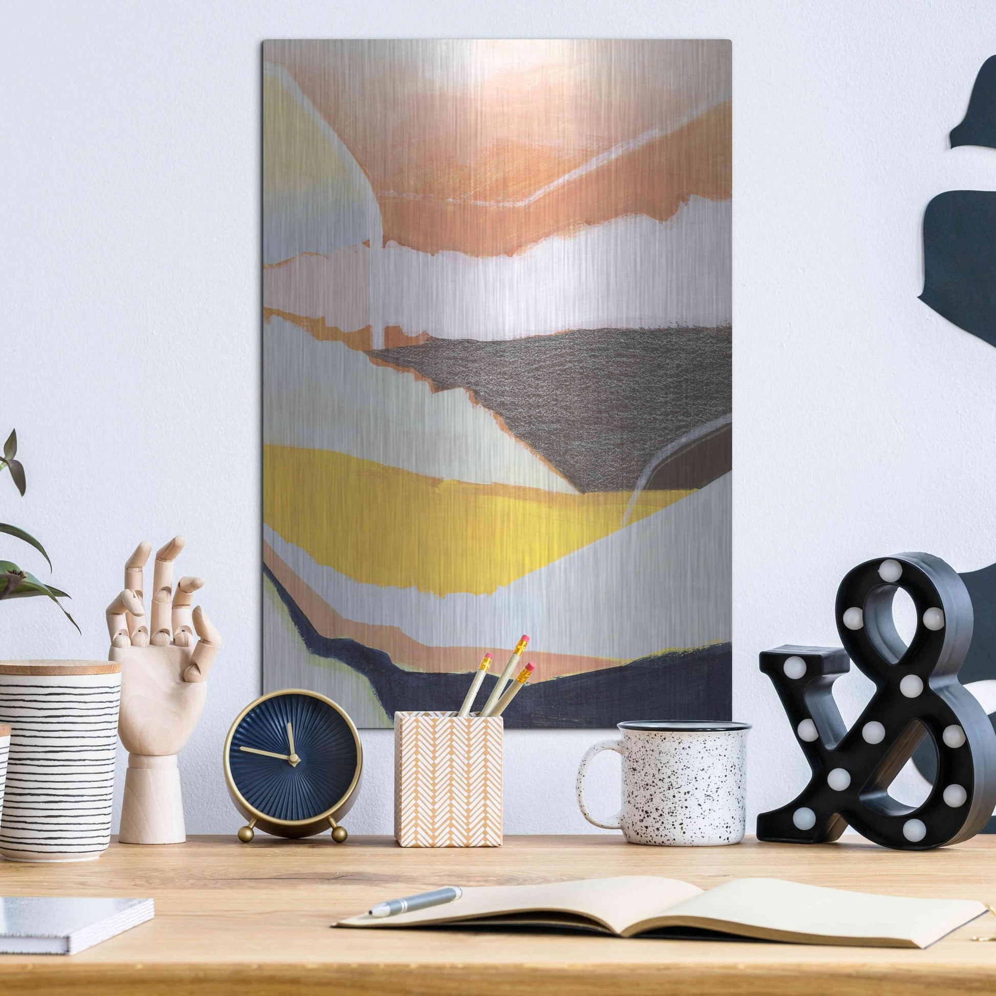 Luxe Metal Art 'Desert Candy II' by Grace Popp, Metal Wall Art,12x16