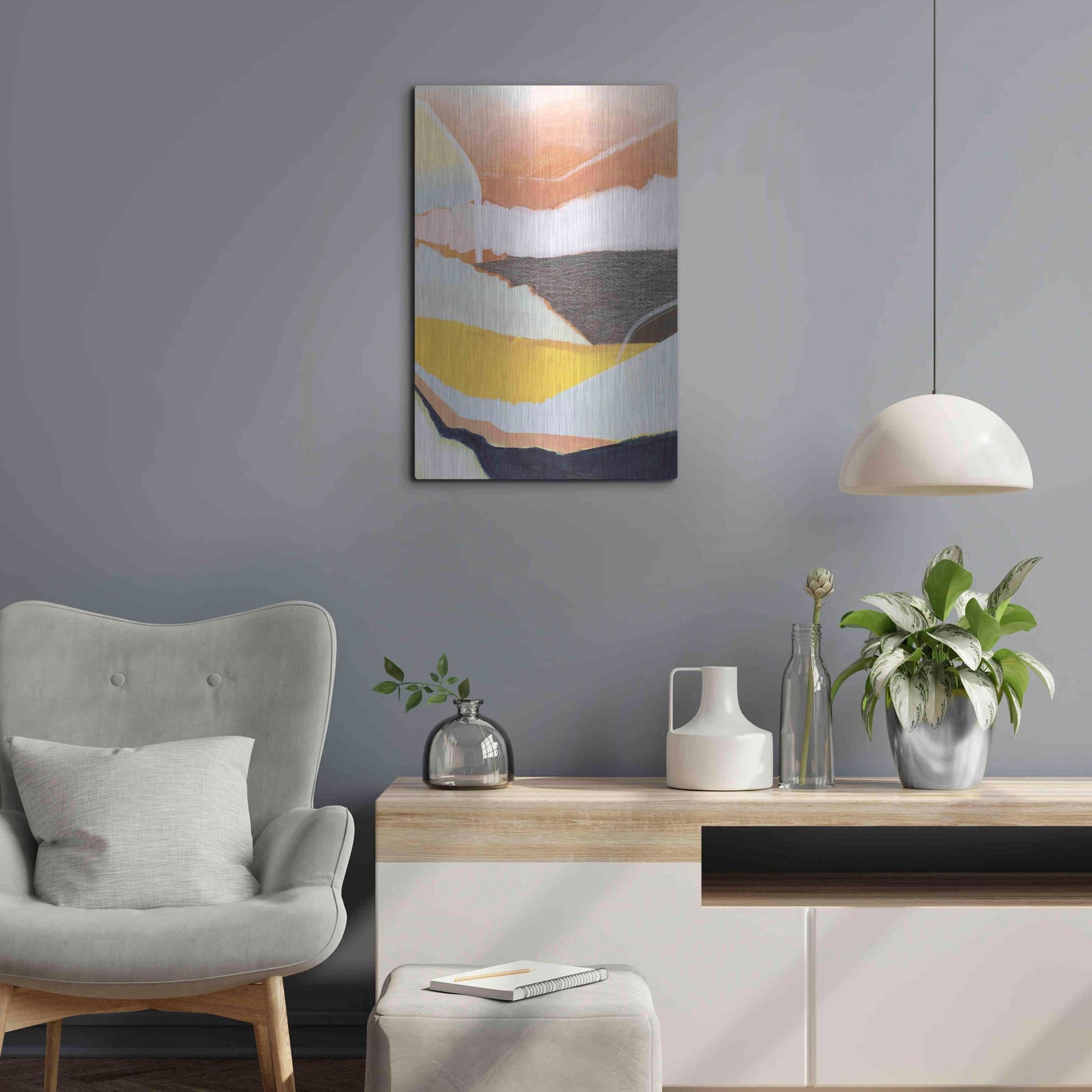 Luxe Metal Art 'Desert Candy II' by Grace Popp, Metal Wall Art,16x24