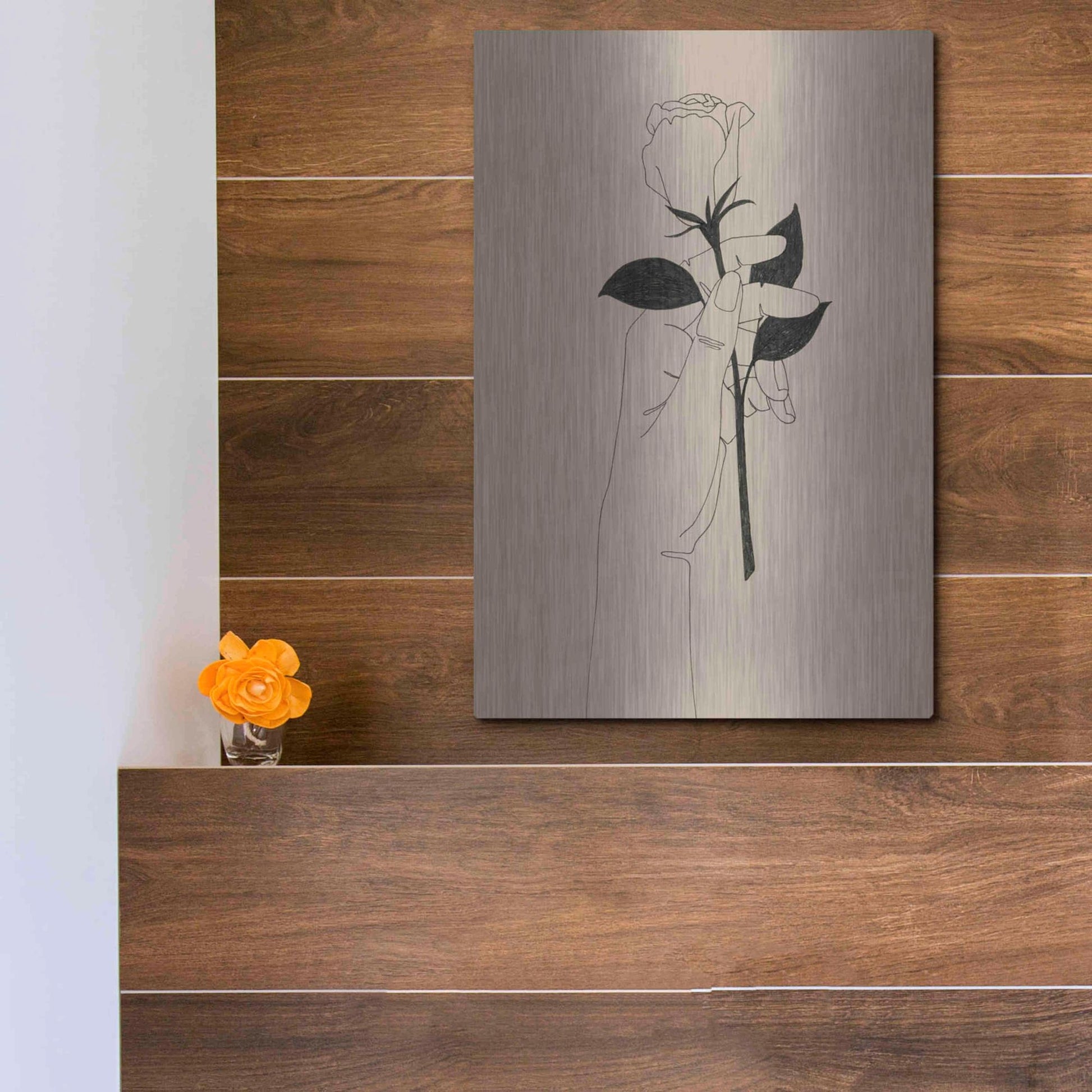 Luxe Metal Art 'You're the One I' by Grace Popp, Metal Wall Art,12x16