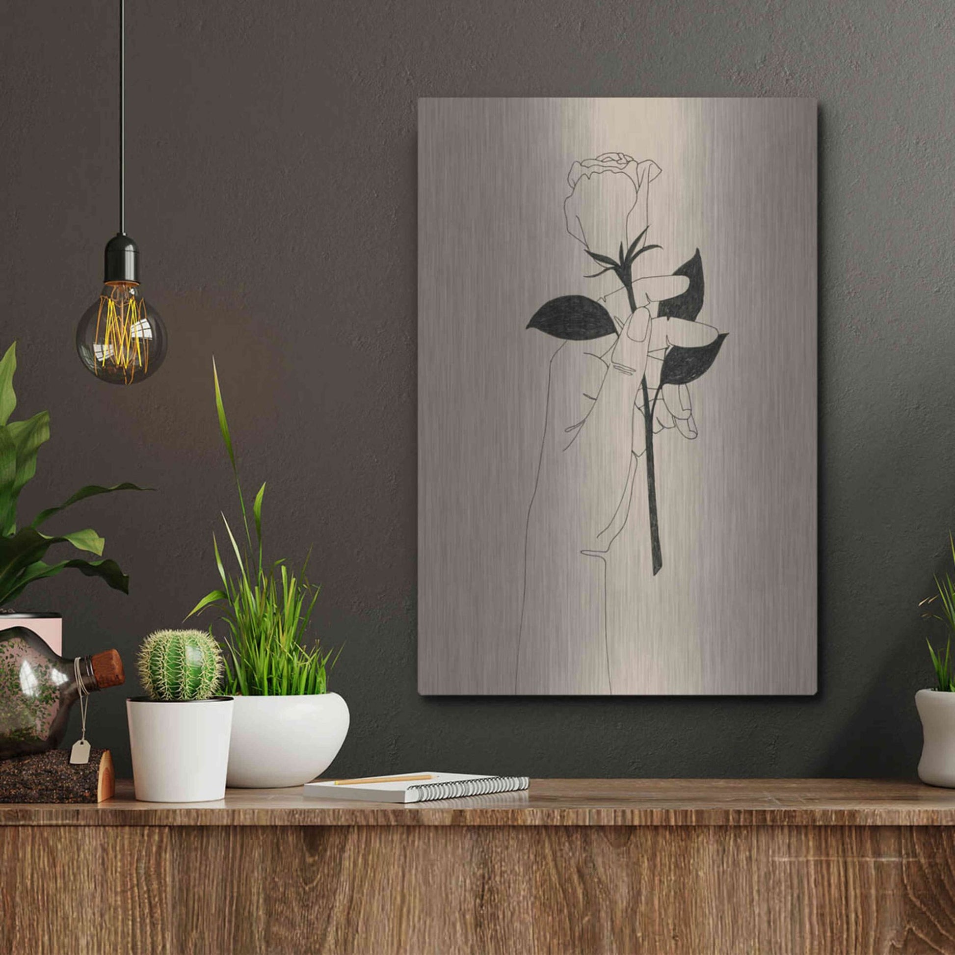 Luxe Metal Art 'You're the One I' by Grace Popp, Metal Wall Art,12x16