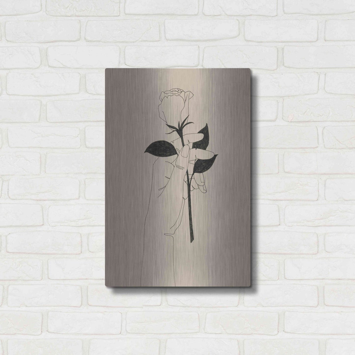 Luxe Metal Art 'You're the One I' by Grace Popp, Metal Wall Art,16x24