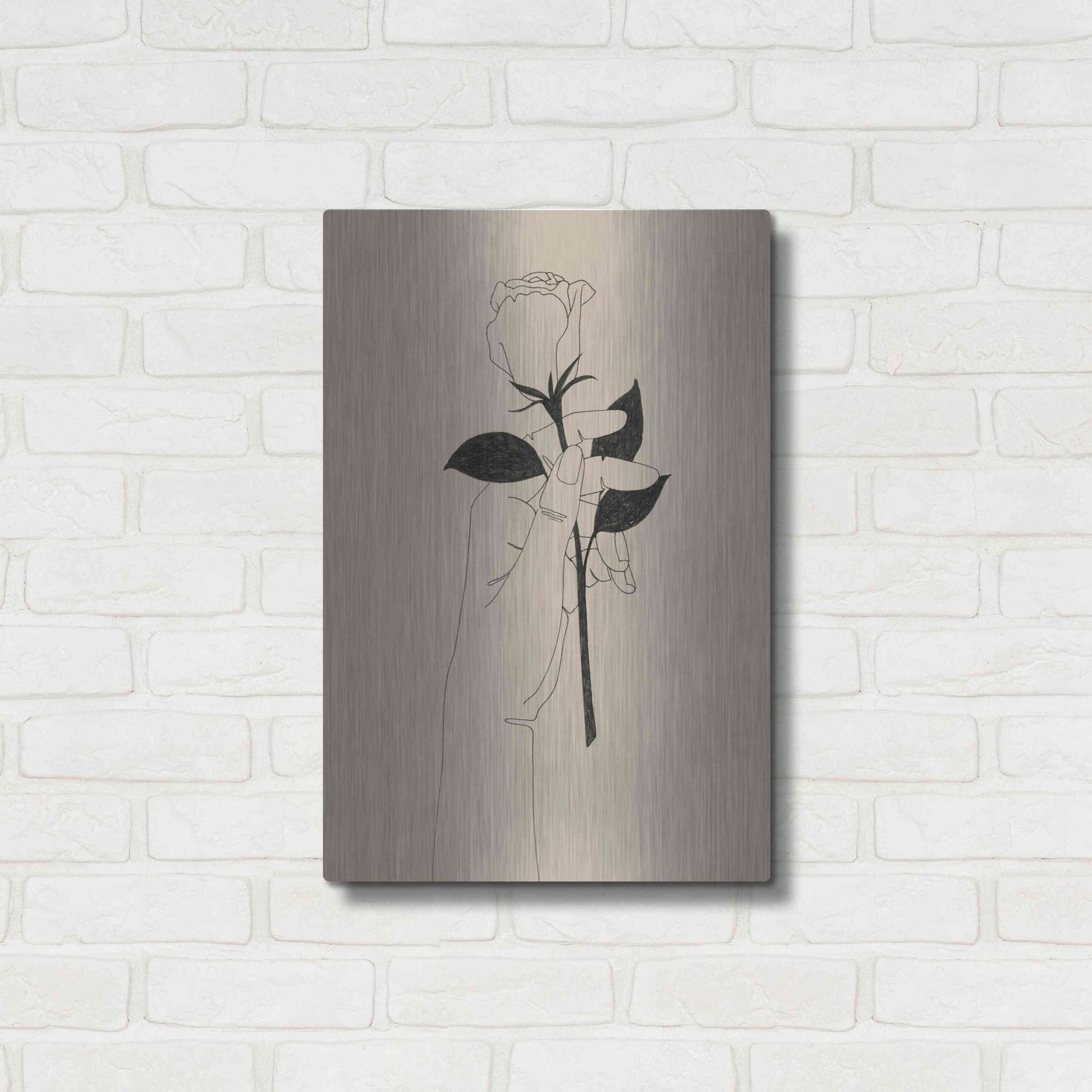 Luxe Metal Art 'You're the One I' by Grace Popp, Metal Wall Art,16x24