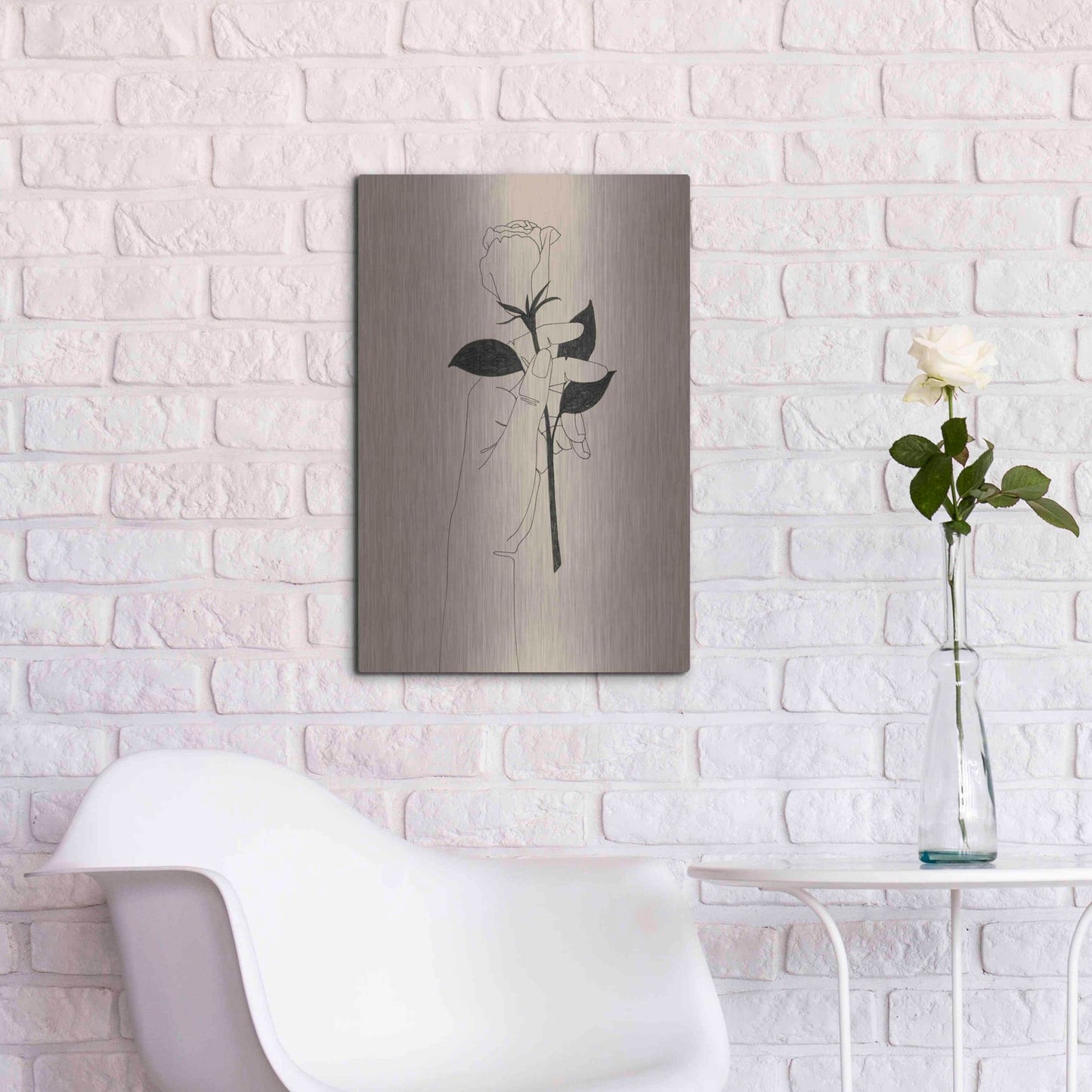 Luxe Metal Art 'You're the One I' by Grace Popp, Metal Wall Art,16x24