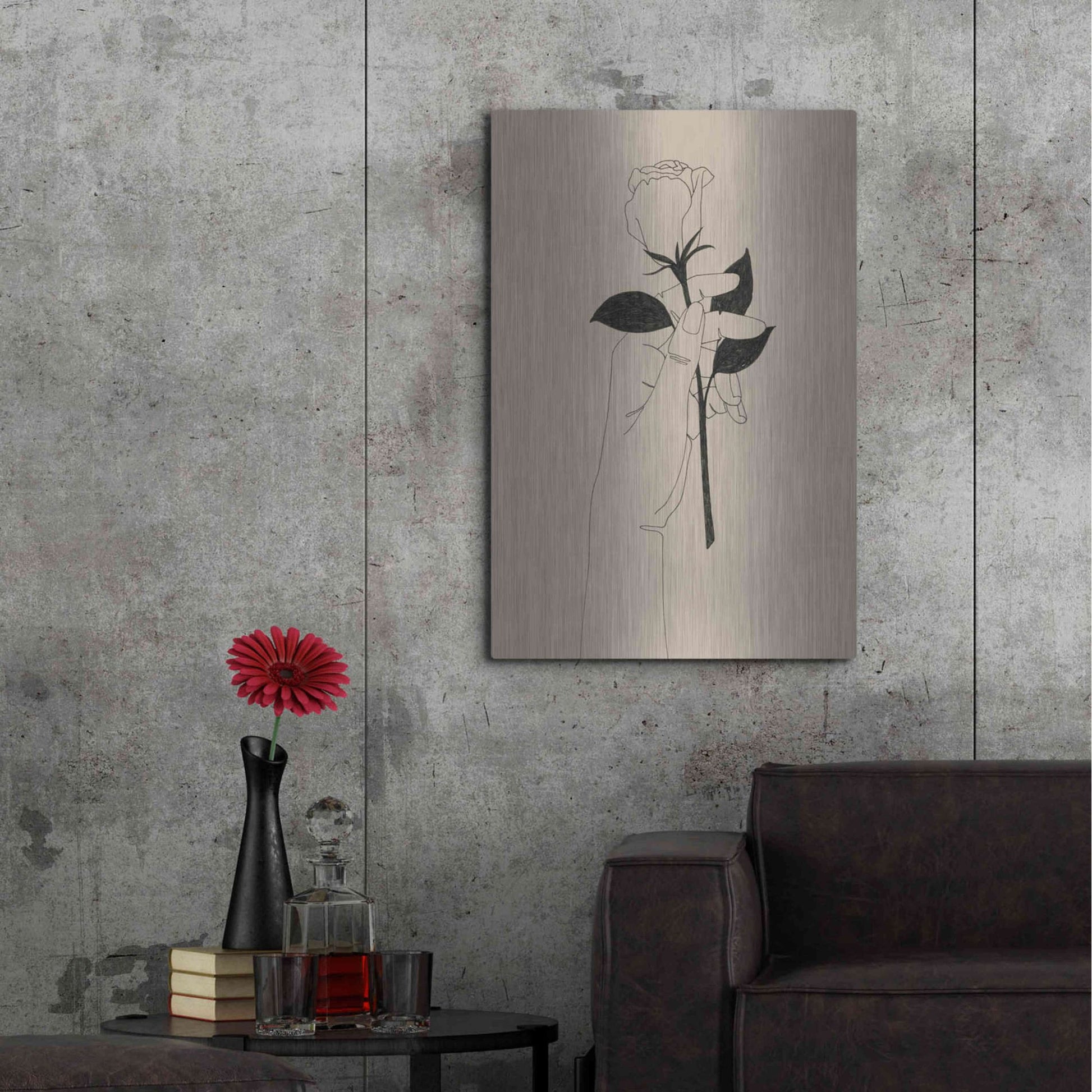 Luxe Metal Art 'You're the One I' by Grace Popp, Metal Wall Art,24x36