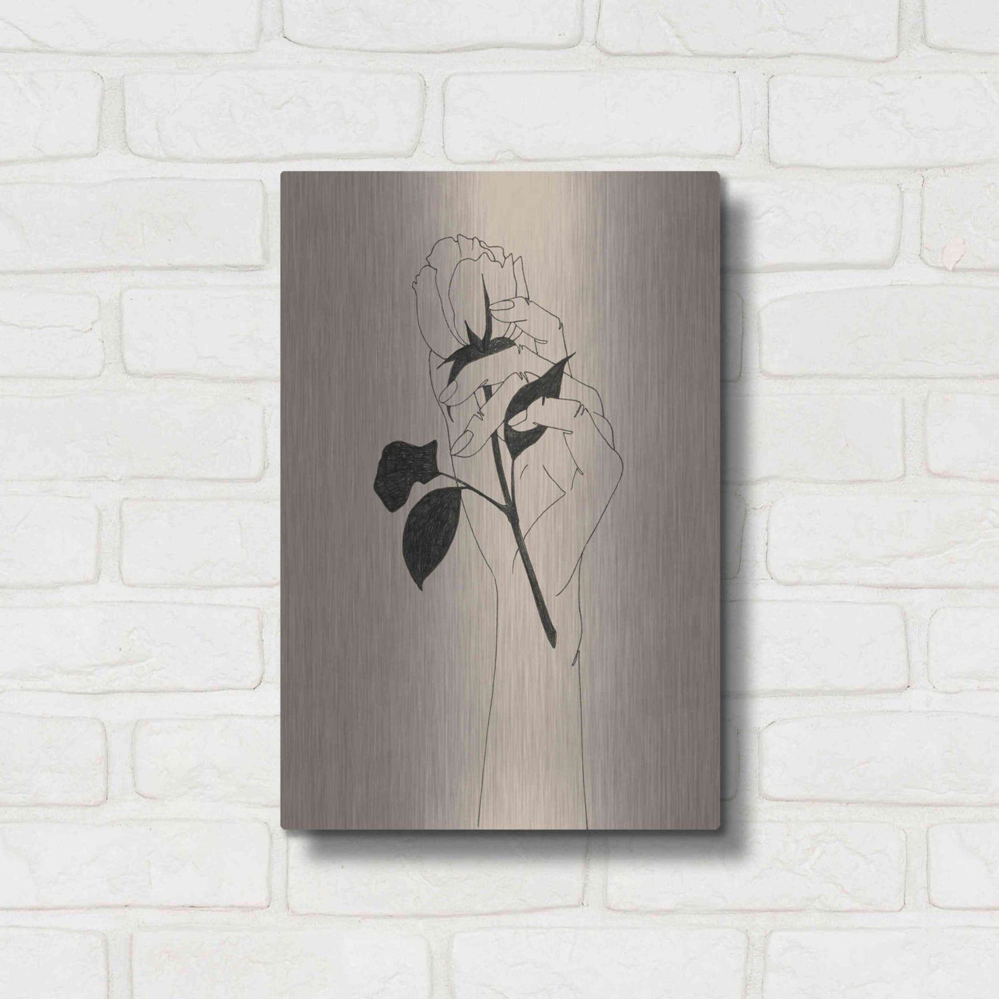 Luxe Metal Art 'You're the One II' by Grace Popp, Metal Wall Art,12x16