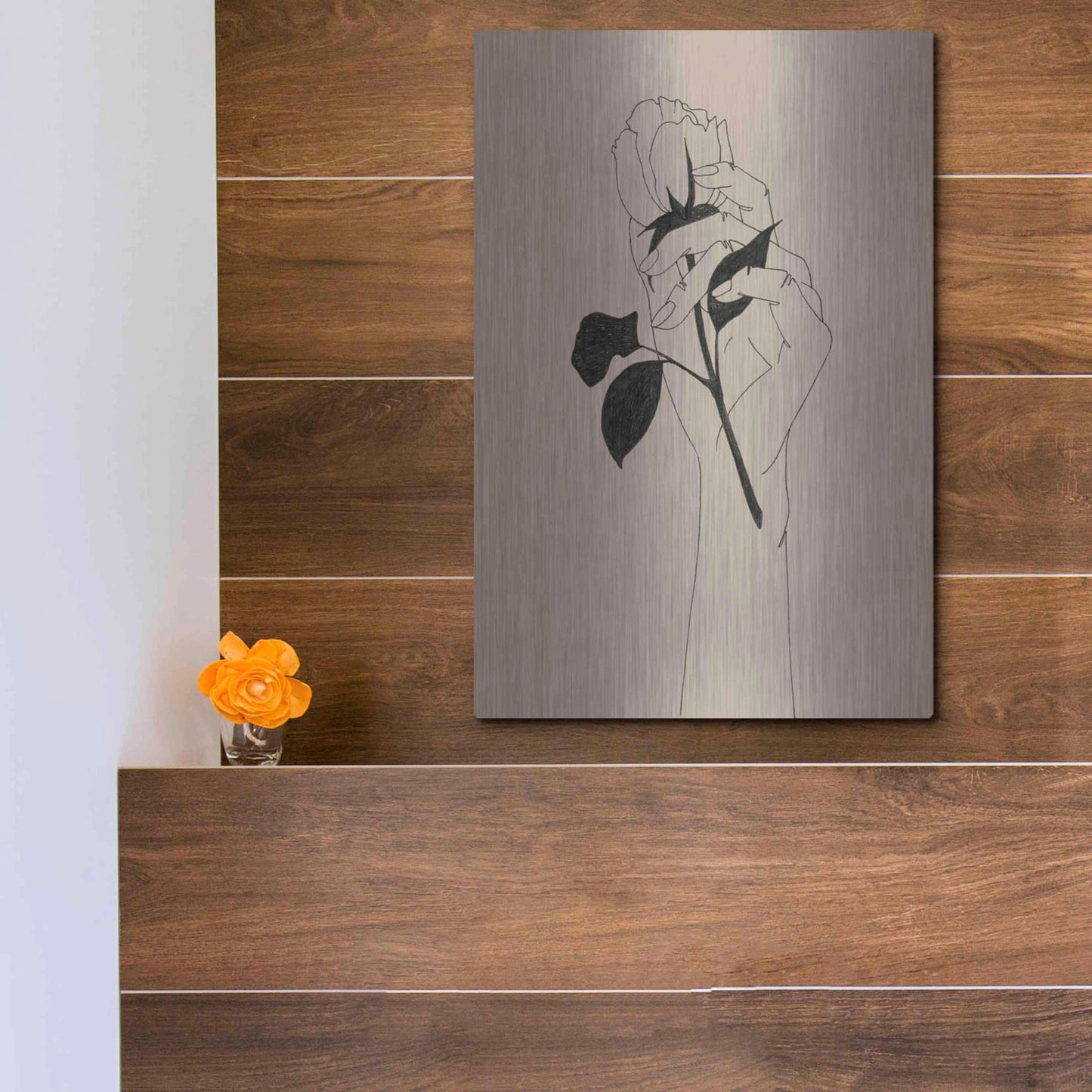 Luxe Metal Art 'You're the One II' by Grace Popp, Metal Wall Art,12x16