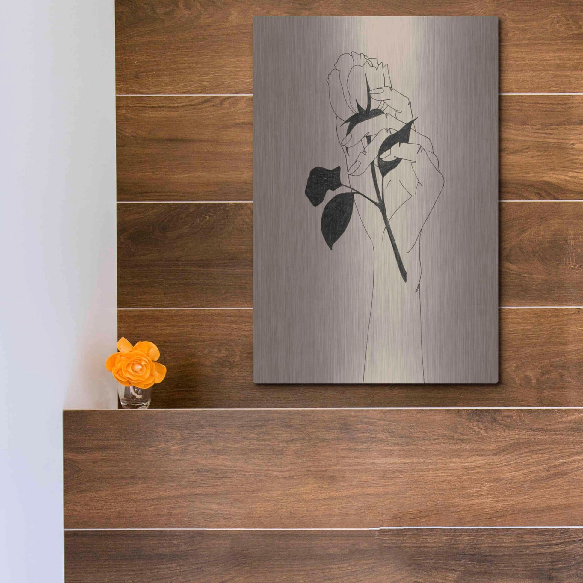 Luxe Metal Art 'You're the One II' by Grace Popp, Metal Wall Art,12x16