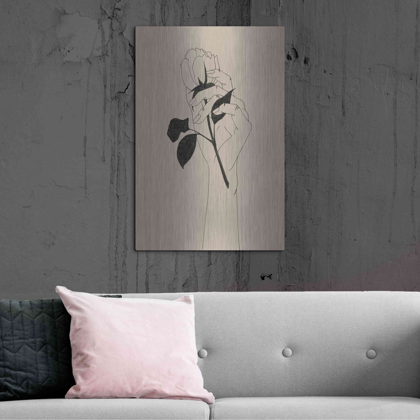 Luxe Metal Art 'You're the One II' by Grace Popp, Metal Wall Art,24x36