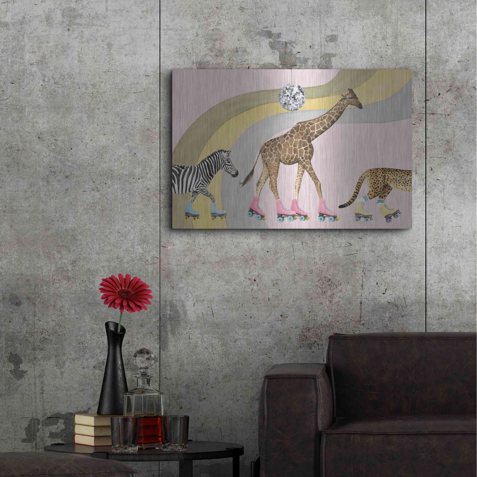 Luxe Metal Art 'High Rollers Collection A' by Grace Popp, Metal Wall Art,36x24