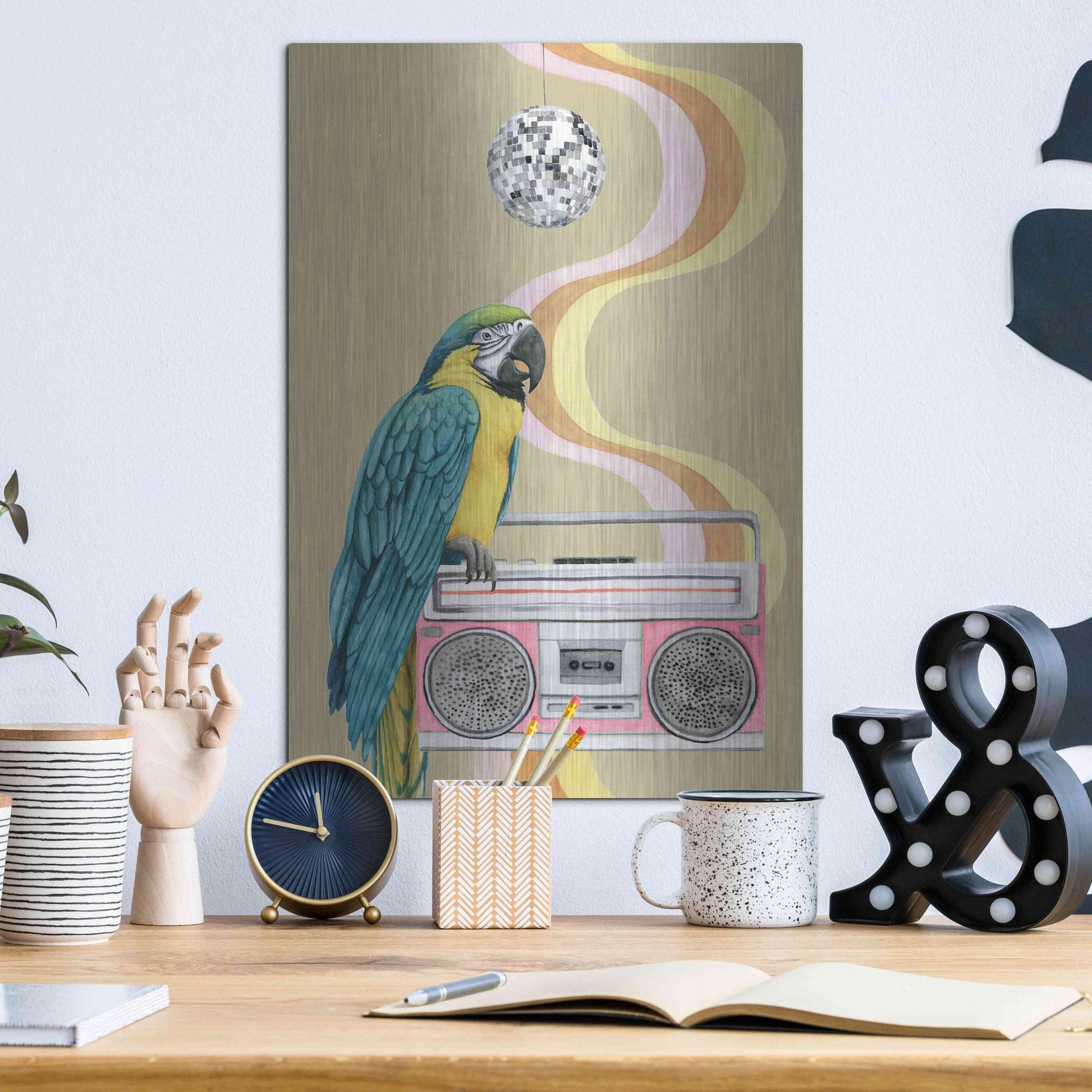Luxe Metal Art 'High Rollers Collection B' by Grace Popp, Metal Wall Art,12x16
