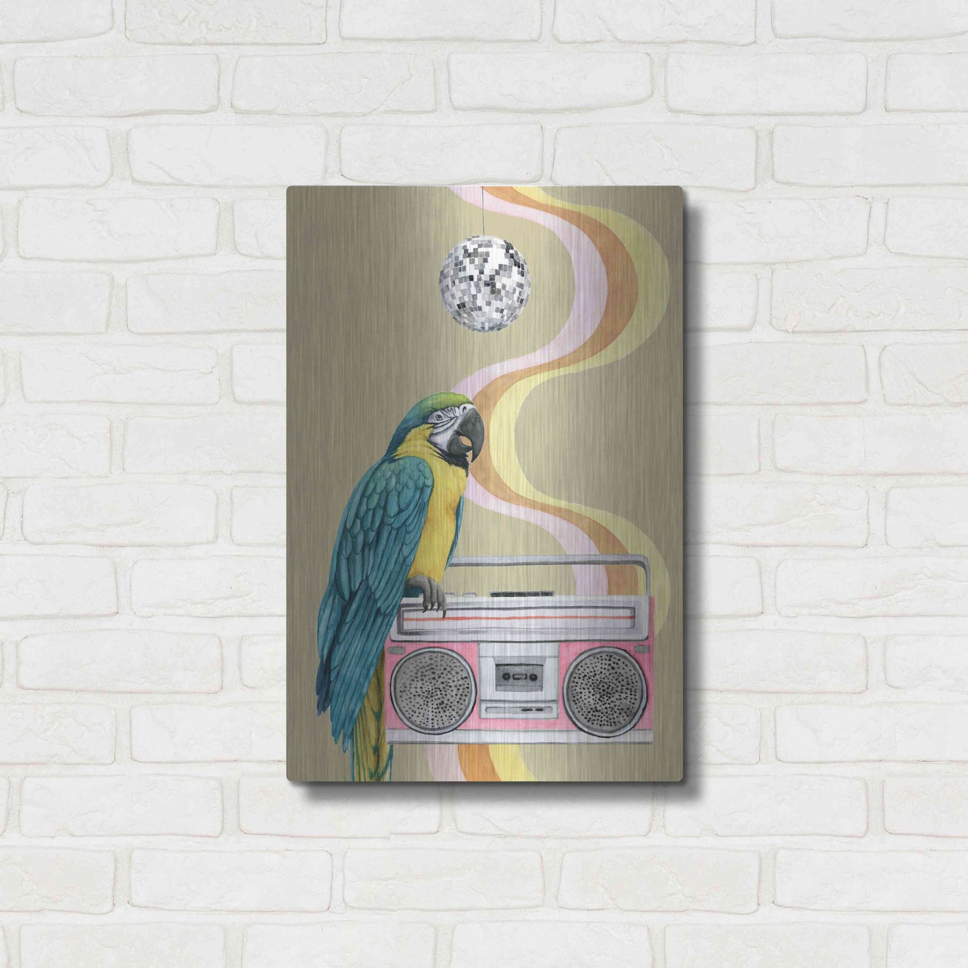 Luxe Metal Art 'High Rollers Collection B' by Grace Popp, Metal Wall Art,16x24