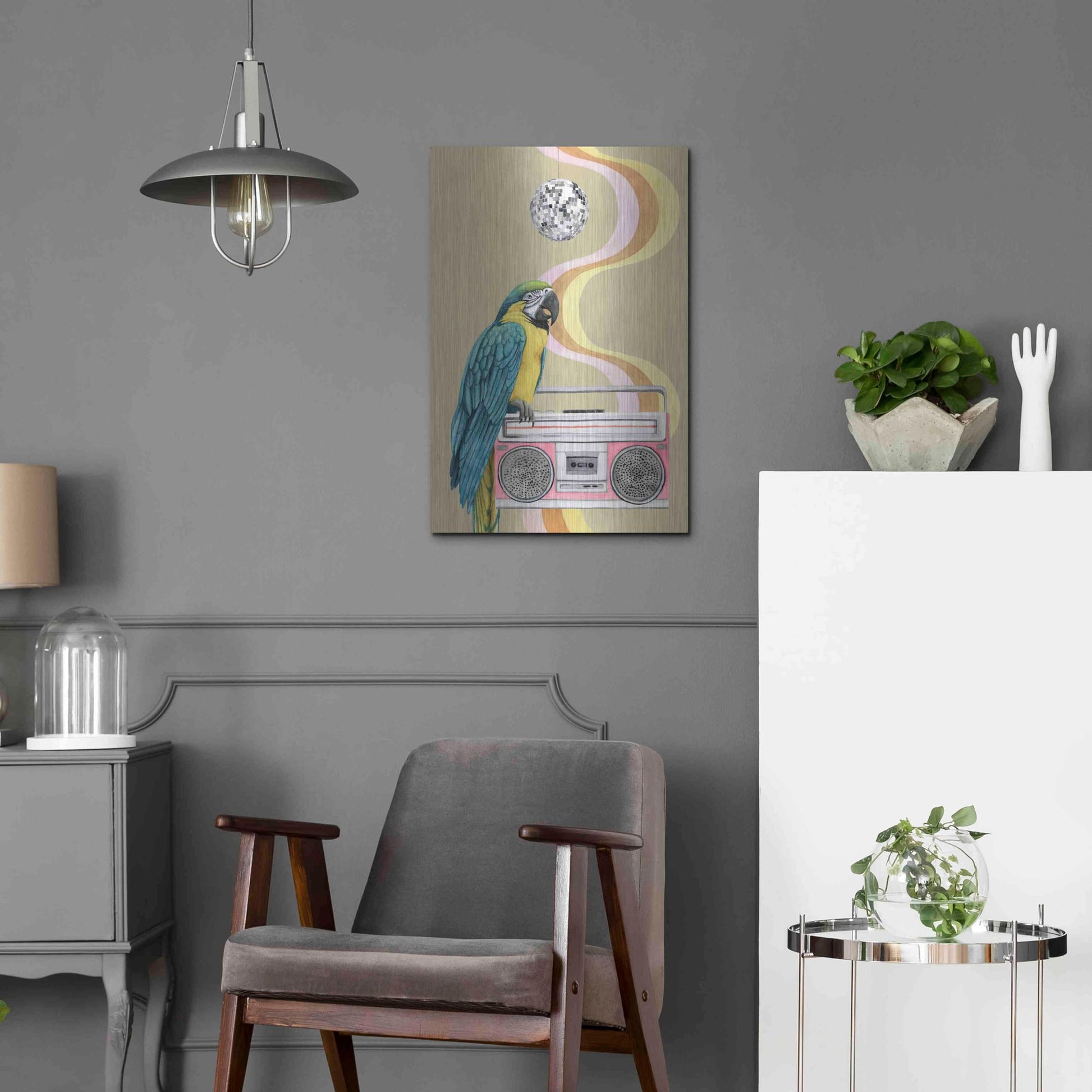 Luxe Metal Art 'High Rollers Collection B' by Grace Popp, Metal Wall Art,16x24