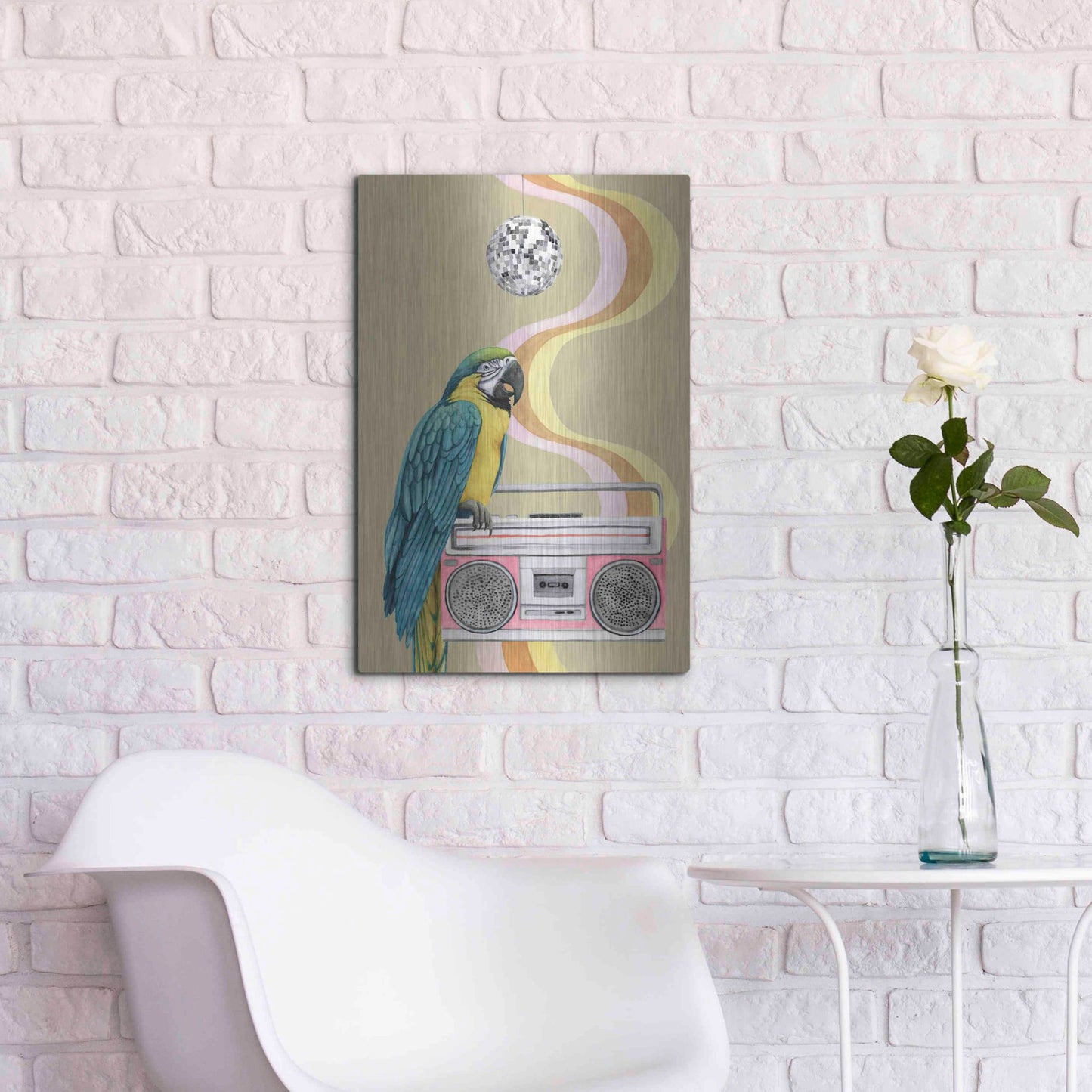 Luxe Metal Art 'High Rollers Collection B' by Grace Popp, Metal Wall Art,16x24