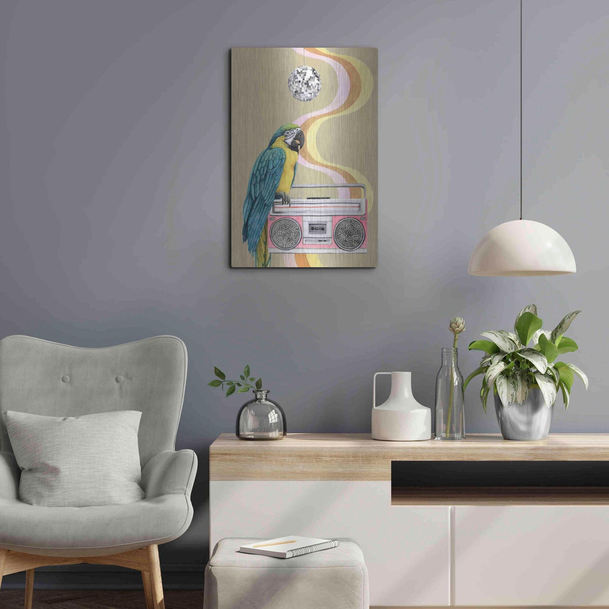 Luxe Metal Art 'High Rollers Collection B' by Grace Popp, Metal Wall Art,16x24
