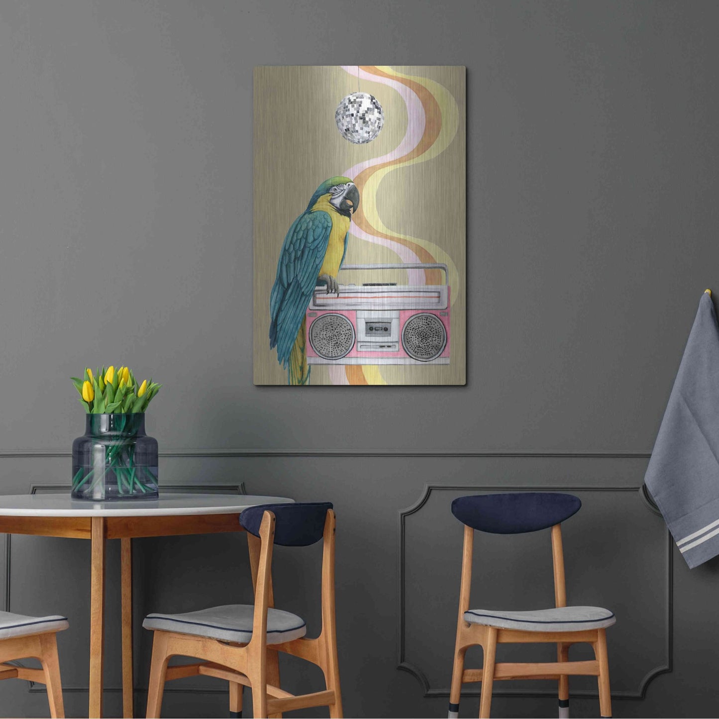 Luxe Metal Art 'High Rollers Collection B' by Grace Popp, Metal Wall Art,24x36