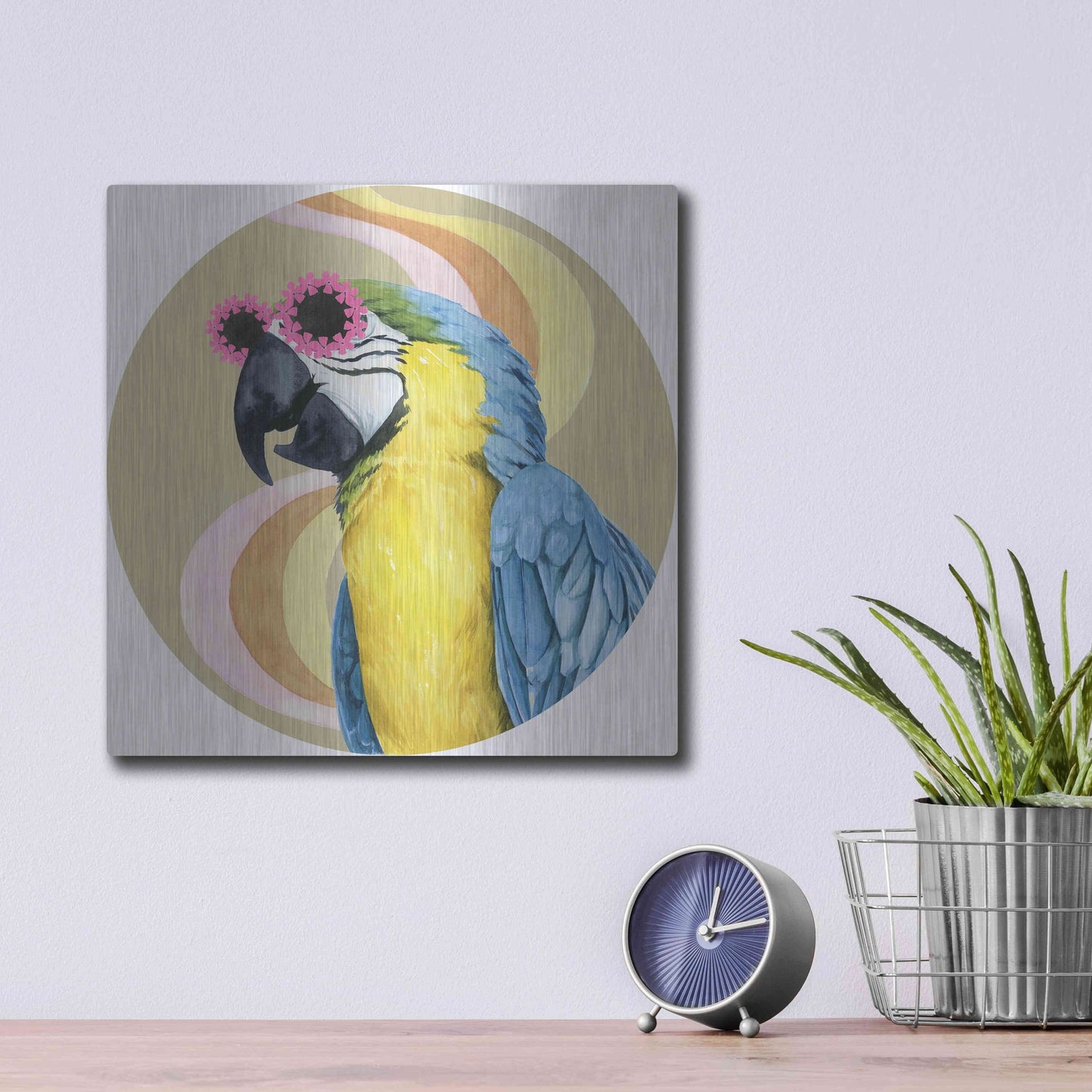 Luxe Metal Art 'High Rollers Collection C' by Grace Popp, Metal Wall Art,12x12