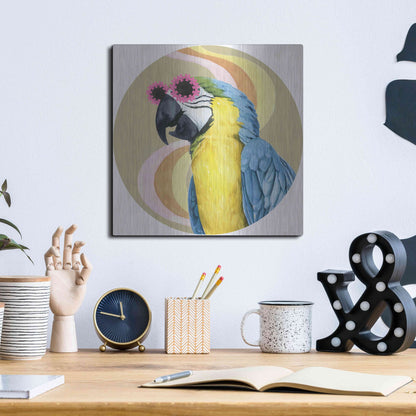 Luxe Metal Art 'High Rollers Collection C' by Grace Popp, Metal Wall Art,12x12