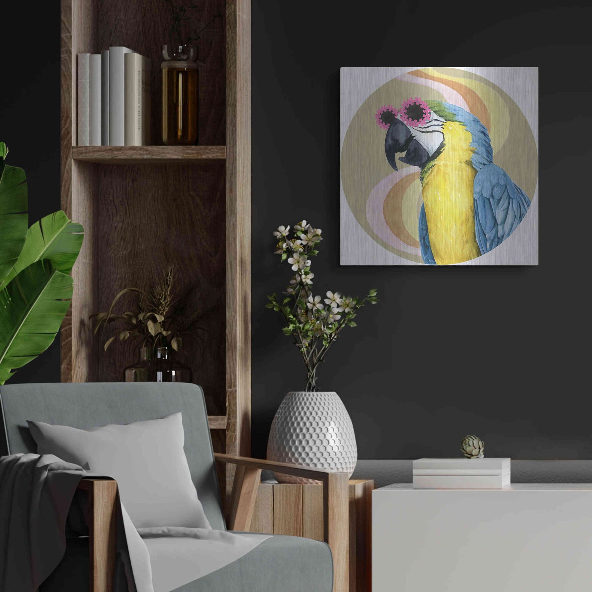 Luxe Metal Art 'High Rollers Collection C' by Grace Popp, Metal Wall Art,24x24