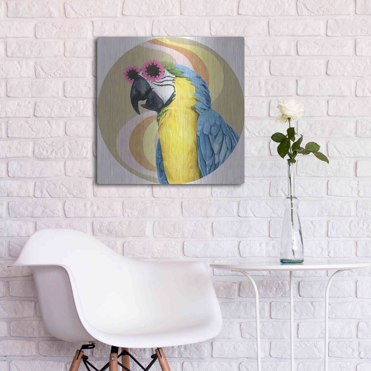 Luxe Metal Art 'High Rollers Collection C' by Grace Popp, Metal Wall Art,24x24