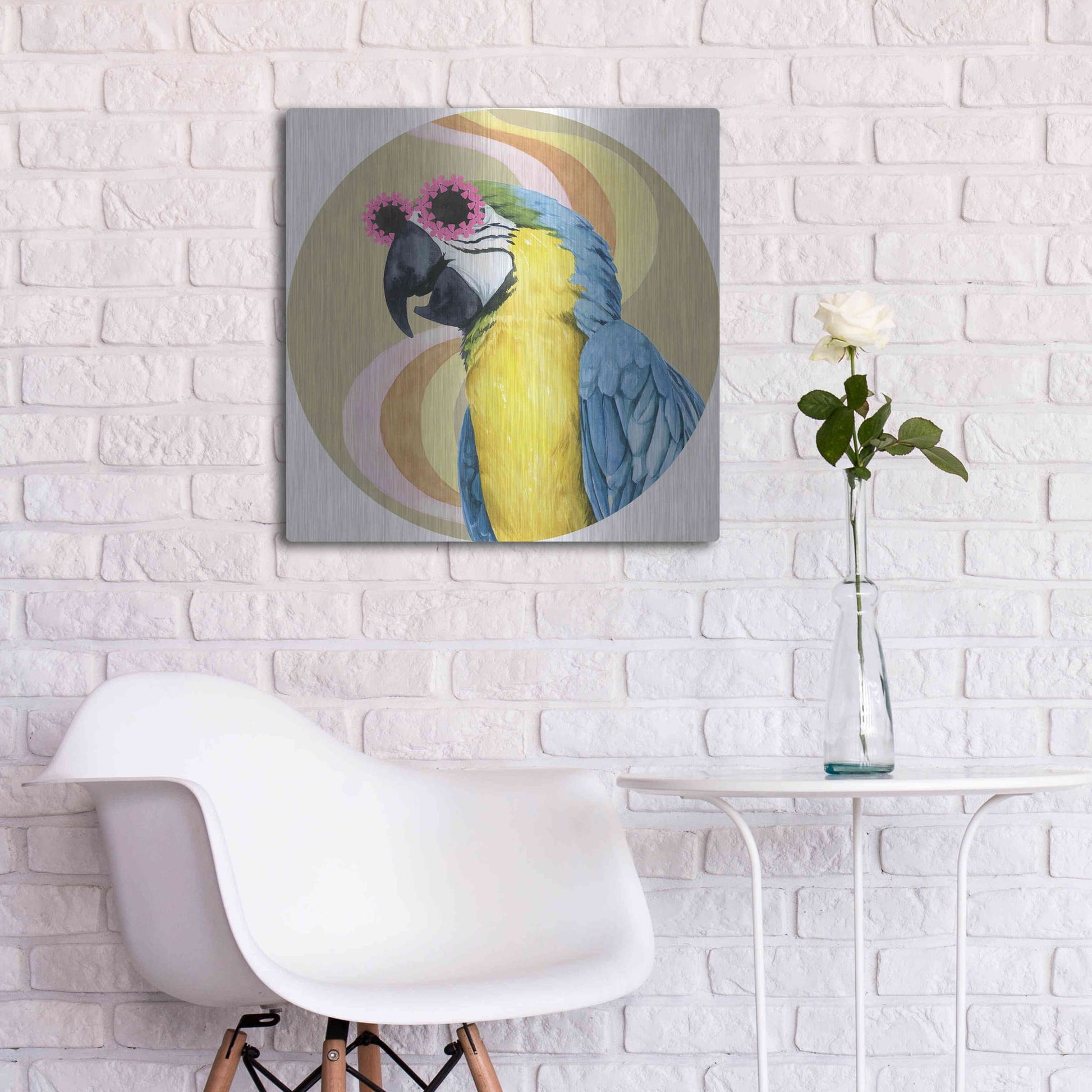Luxe Metal Art 'High Rollers Collection C' by Grace Popp, Metal Wall Art,24x24