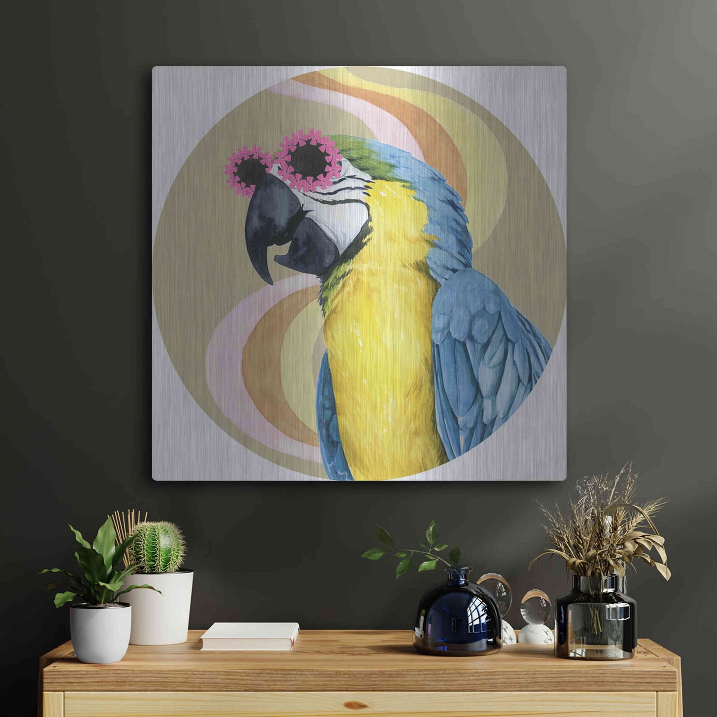 Luxe Metal Art 'High Rollers Collection C' by Grace Popp, Metal Wall Art,24x24