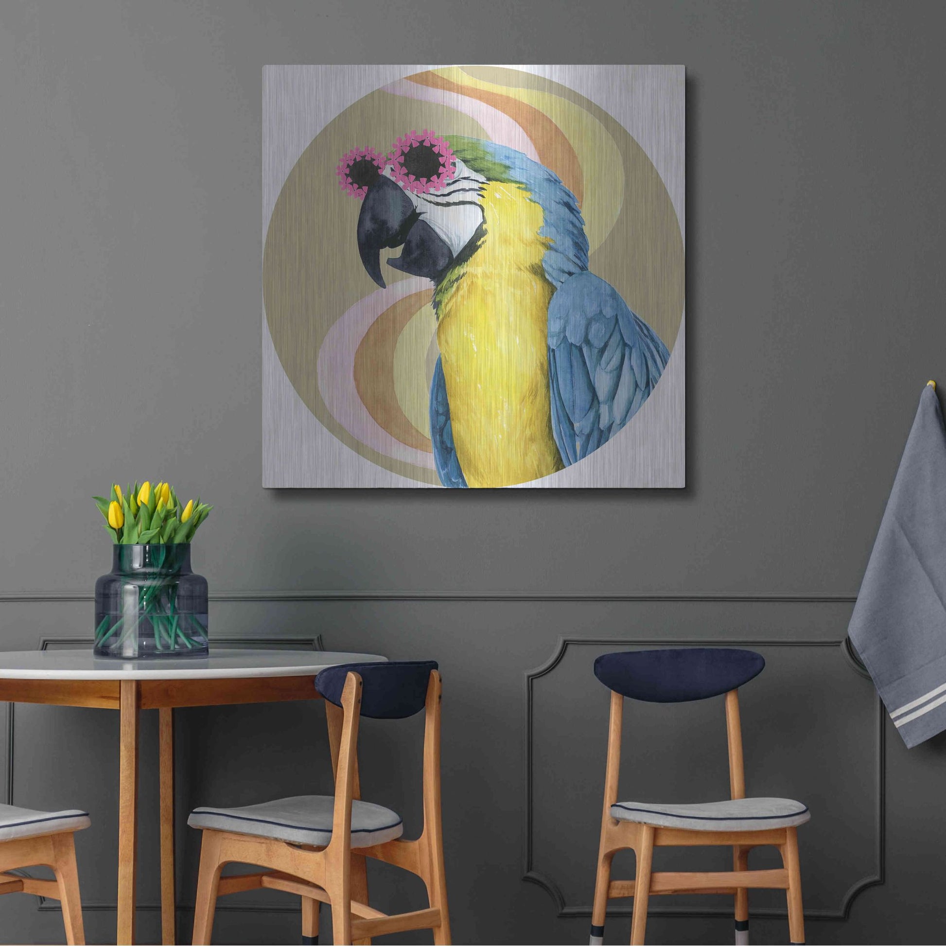 Luxe Metal Art 'High Rollers Collection C' by Grace Popp, Metal Wall Art,36x36