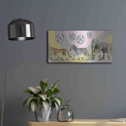 Luxe Metal Art 'High Rollers Collection D' by Grace Popp, Metal Wall Art,24x12