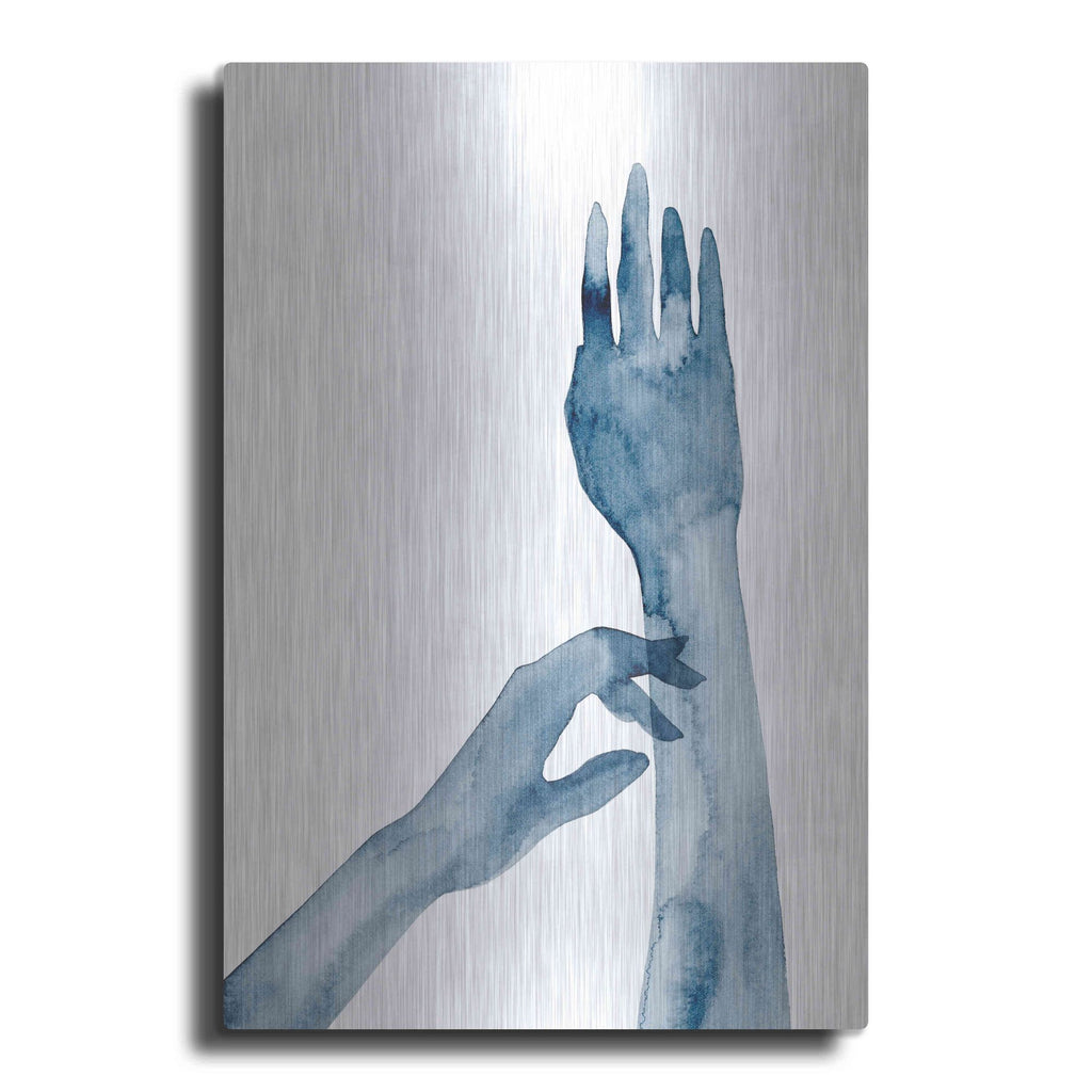 Luxe Metal Art 'Shadow Hands II' by Grace Popp, Metal Wall Art