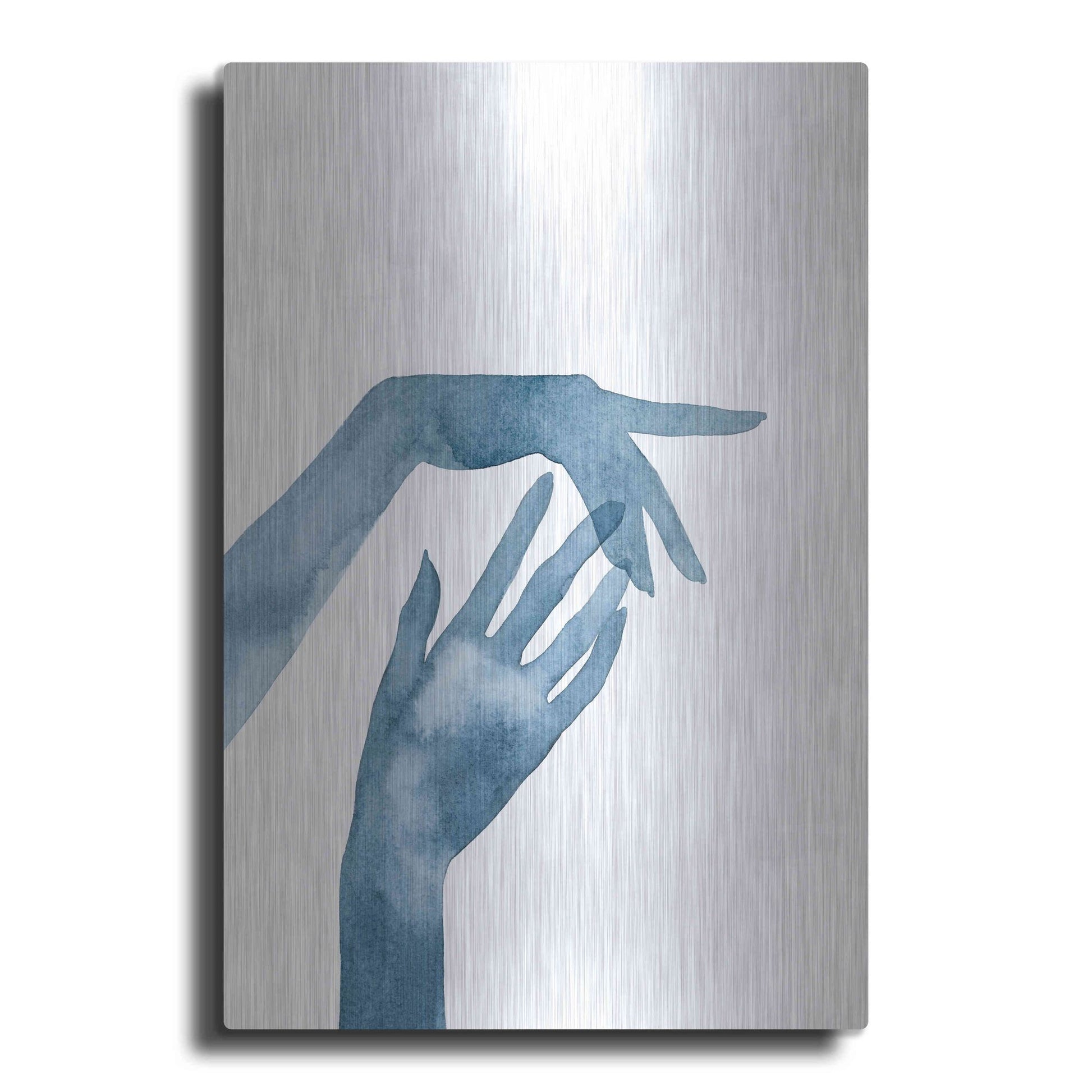 Luxe Metal Art 'Shadow Hands III' by Grace Popp, Metal Wall Art
