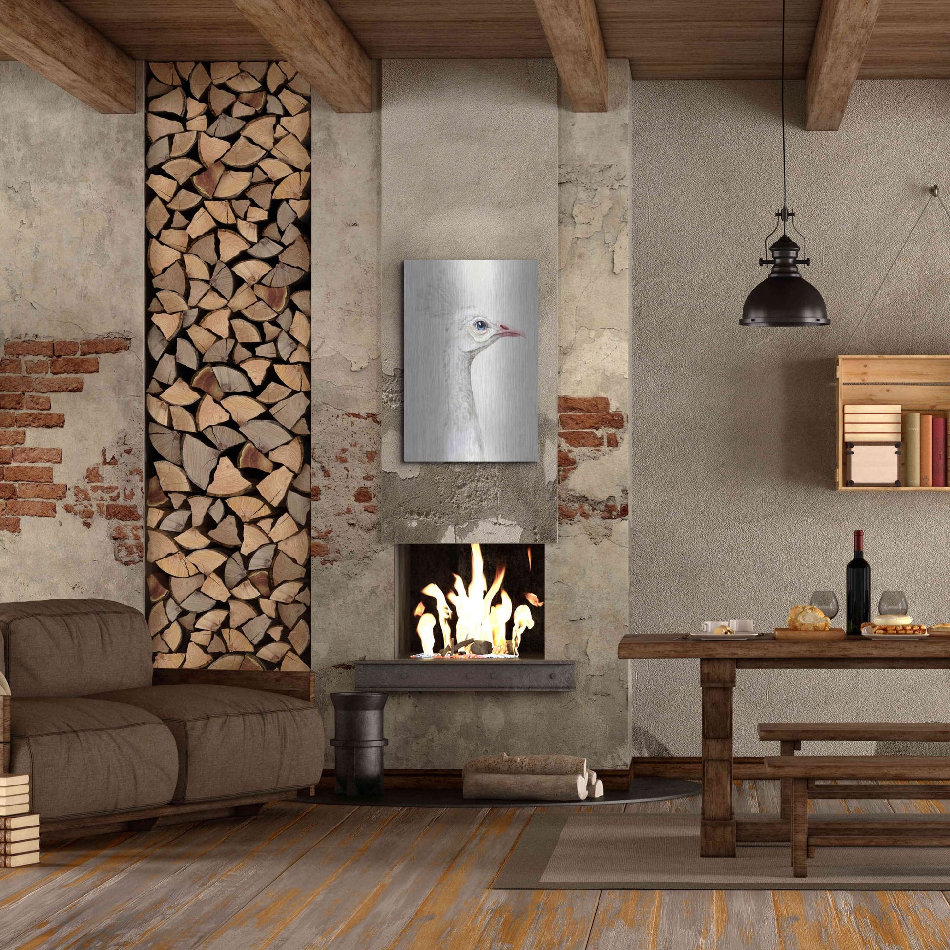 Luxe Metal Art 'Alpine Peacock I' by Grace Popp, Metal Wall Art,24x36