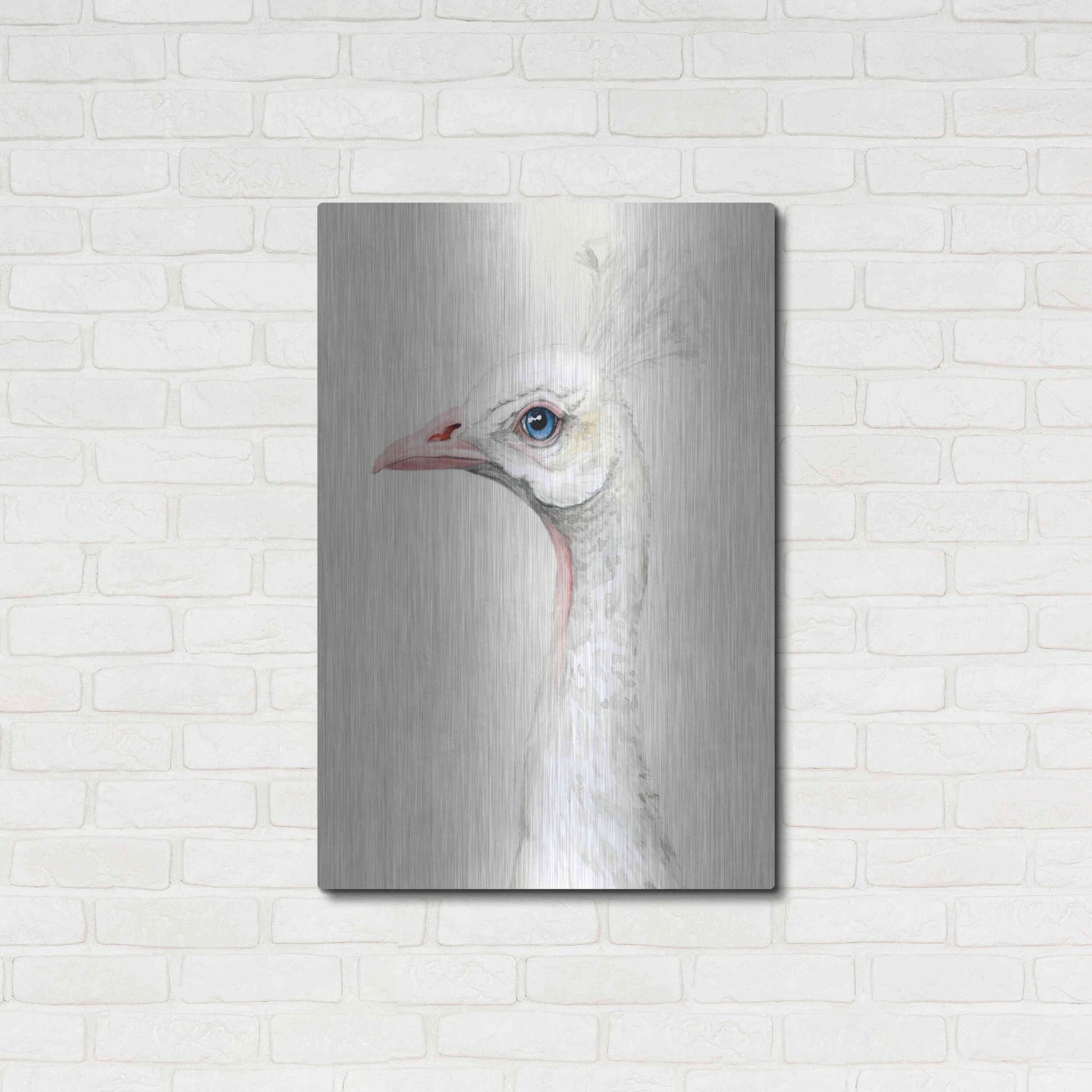 Luxe Metal Art 'Alpine Peacock II' by Grace Popp, Metal Wall Art,24x36