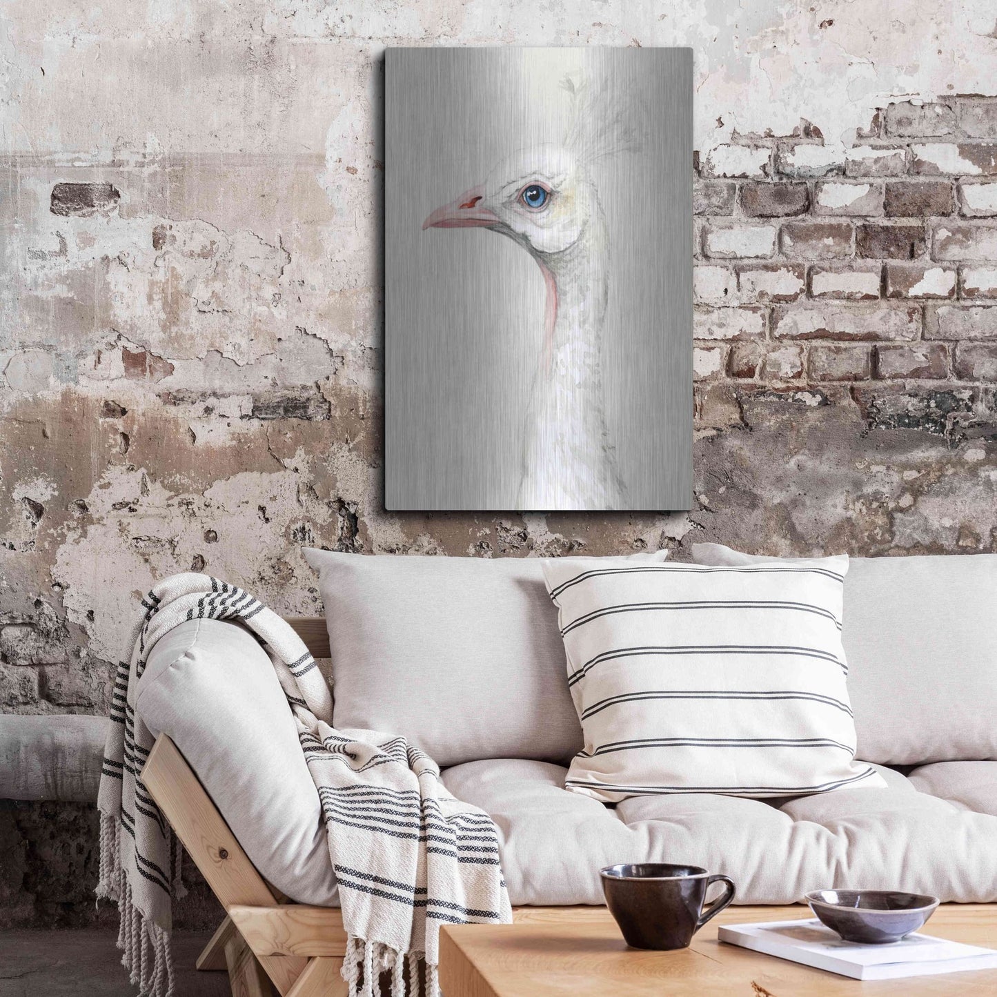 Luxe Metal Art 'Alpine Peacock II' by Grace Popp, Metal Wall Art,24x36